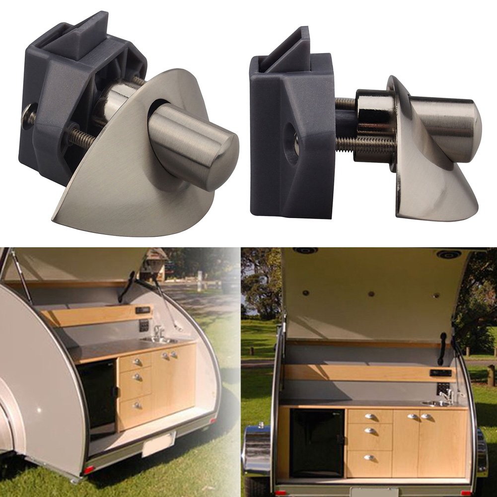 20mm Half-Moon Push Lock for RV, Camper, Boat & Furniture - Cabinet Drawer Latch, Caravan Door Hardware - Perfect for Motorhome Storage & Marine Applications