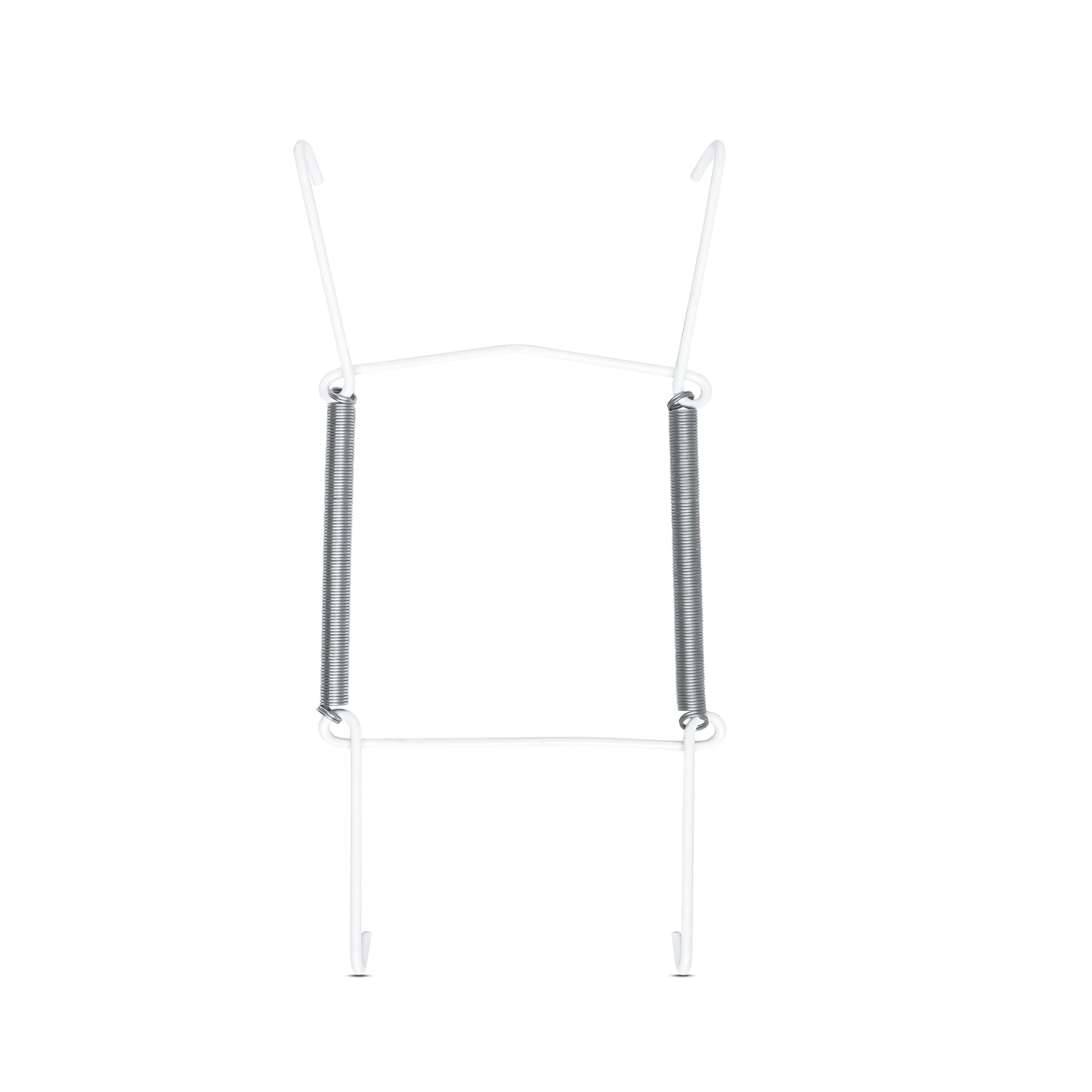 Invisible Plate Hangers for Wall - Decorative Dish Display Holders with Spring Hook | White Plate Hanger (5x7.5 Inch, 13x19cm) | Perfect for Hanging Plates, Platters & Decorative Dishes on Walls in Kitchens, Dining Rooms & Living Spaces