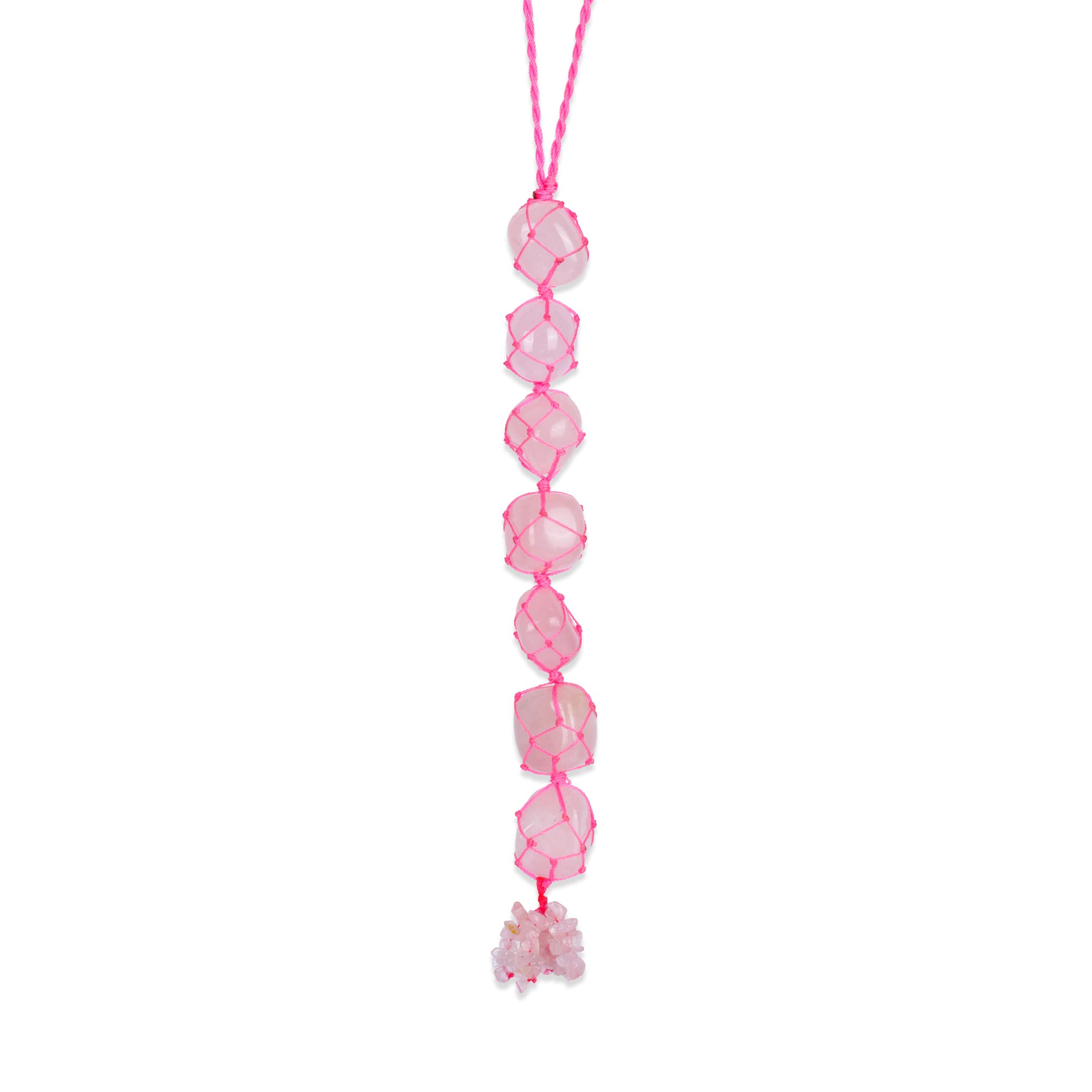 Rose Quartz Crystal Car Charm - Feng Shui Rearview Mirror Hanging for Positive Energy & Protection | Spiritual Decor & Car Accessory for Safe Travel & Good Vibes | Meditation, Stress Relief & Harmonious Energy | Perfect for Daily Commute, Road Trips & Yoga Lovers | Enhance Vehicle Atmosphere & Create Peaceful Driving Environment | Ideal for Energy Healing, Feng Shui Home Decor & Mindful Driving