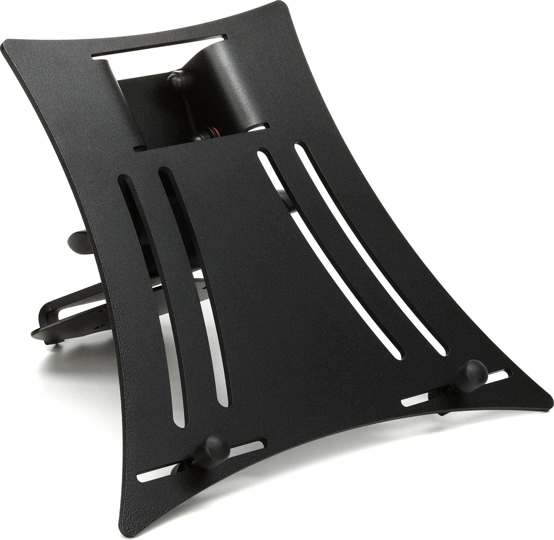 K&M 18863 Laptop Tray for Spider Pro & Baby Spider Pro - Adjustable Tilting Laptop Desk - Black Aluminum & Steel Stand - Perfect for Studio, Office, and Home Workspaces