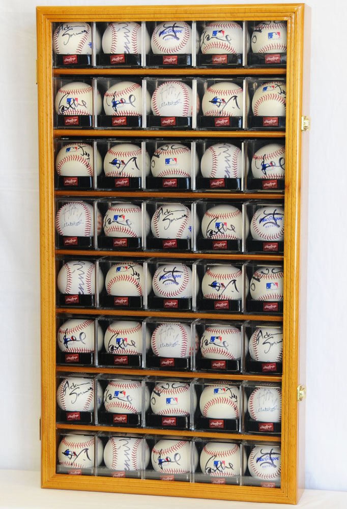 40 Acrylic Baseball Display Case with UV Protection - Wall Mount or Tabletop Showcase for Collectibles, Memorabilia & Sports Decor