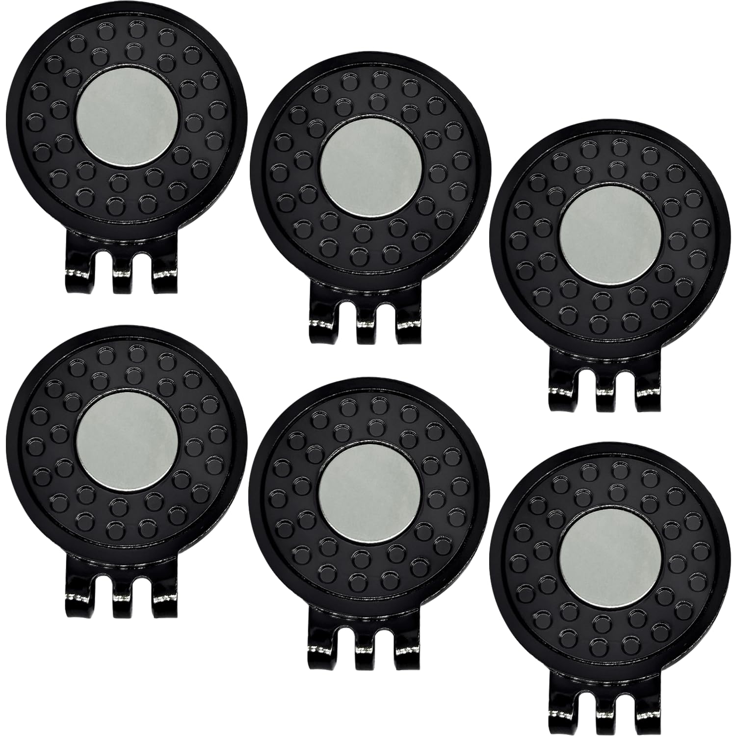 12PCS Magnetic Golf Hat Clips - Nickel-Plated Alloy Ball Marker Holders for Golf Caps & Gloves | Professional Golf Training Accessories | Perfect for Golf Tournaments & Driving Range Practice