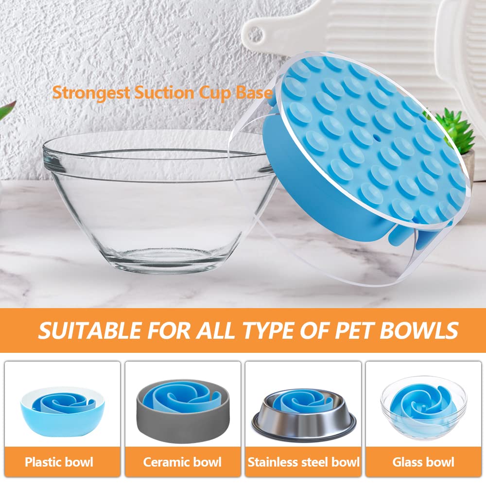 Slow Feeder Dog Bowl Insert - Soft Silicone Anti-Choking Pet Food Bowl for Small, Medium & Large Dogs | Fits Regular & Elevated Bowls | Perfect for Fast Eaters & Digestive Health | Use During Mealtime or Training Sessions
