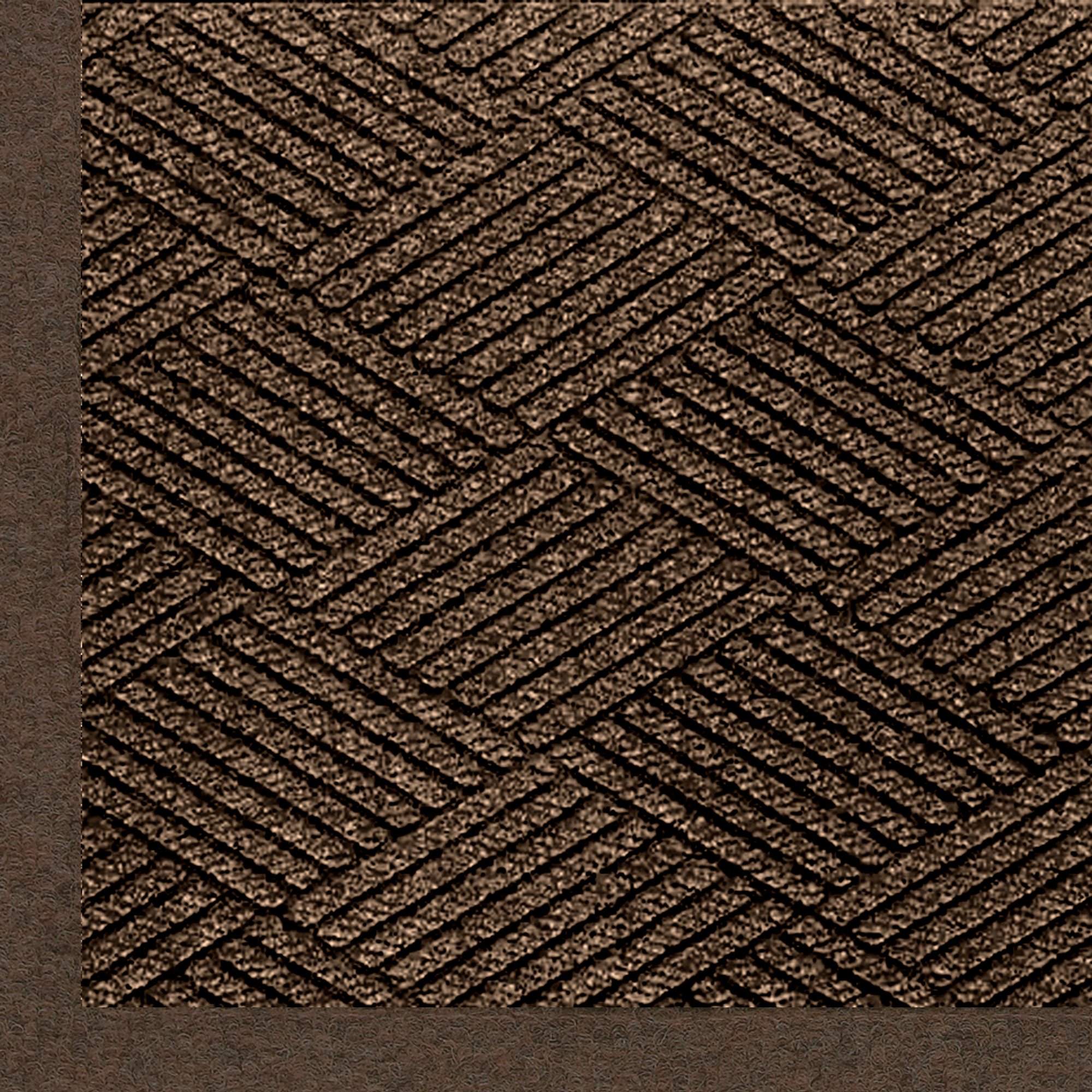 Premium M+A Matting 2297 Waterhog Eco Premier Fashion PET Polyester Fiber Doormat - Indoor/Outdoor Use with Non-Slip SBR Rubber Backing - 4'x3' Chestnut Brown - Perfect for Entryways, Patios & High-Traffic Areas