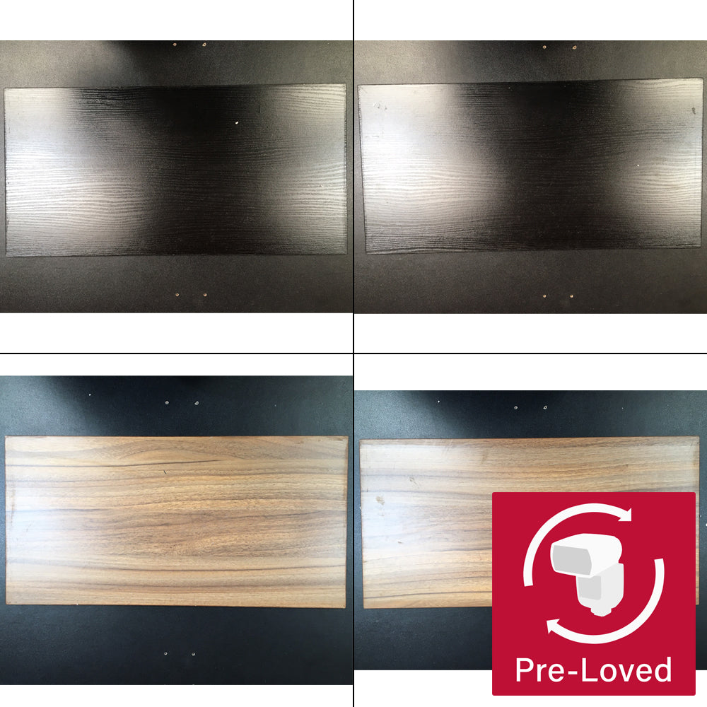2 Black & 2 Brown MDF and Birch Veneer Prop Panels - Perfect for Photography Backdrops, Film Sets, and Home Decor Displays