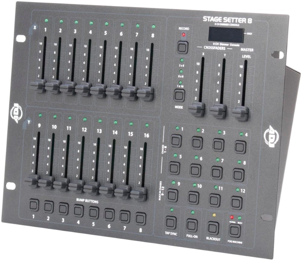 Elation Control 16-Channel DMX Lighting Dimmer System with Controller, Cables & 2x4-Channel Dimmer Packs | Expandable with DP415 Dimmers | Perfect for Stage Lighting, Theater Productions & Live Events