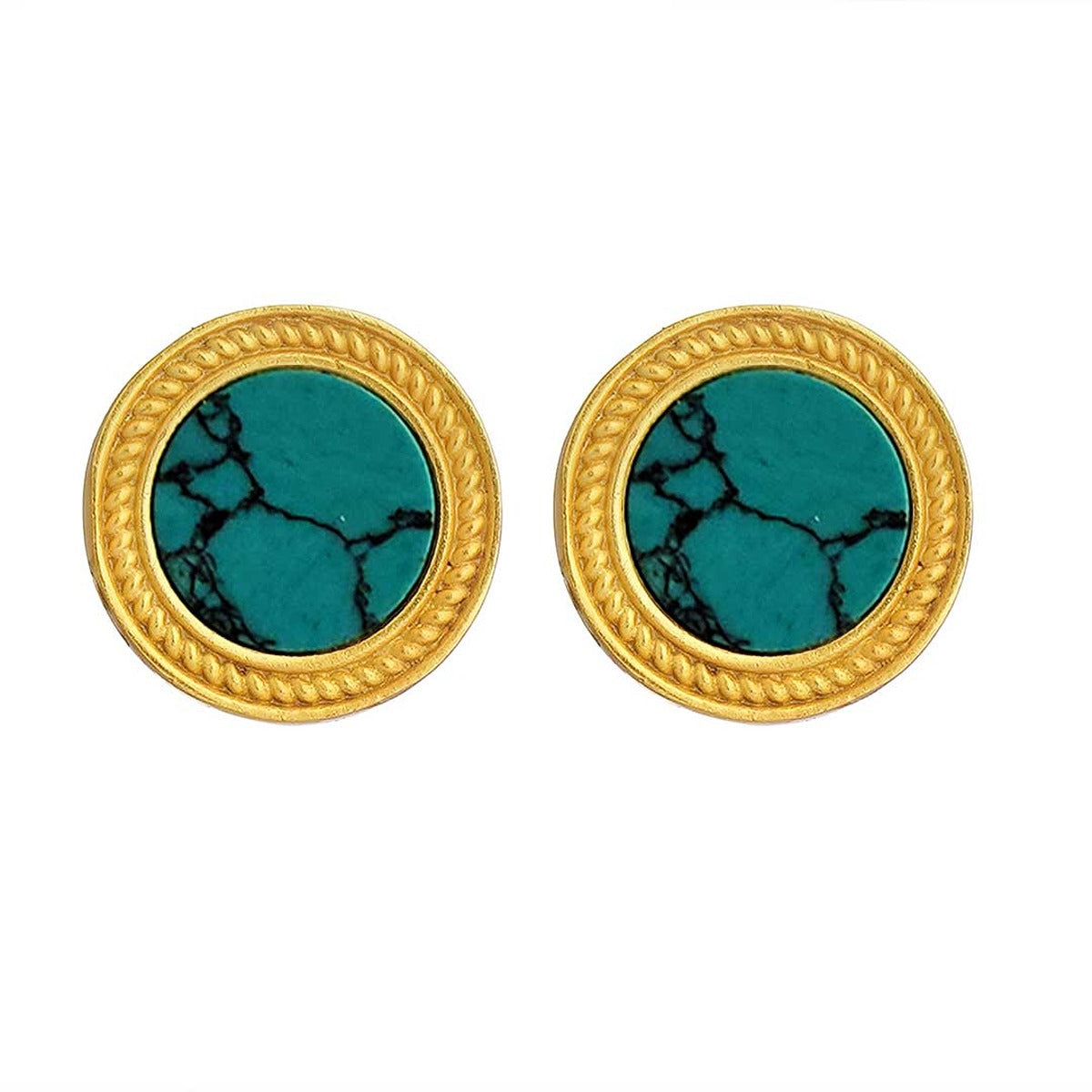 Harmony Pendant Necklace & Stud Earrings Set - Turquoise Gemstone Jewelry for Women | Perfect for Weddings, Parties & Everyday Wear