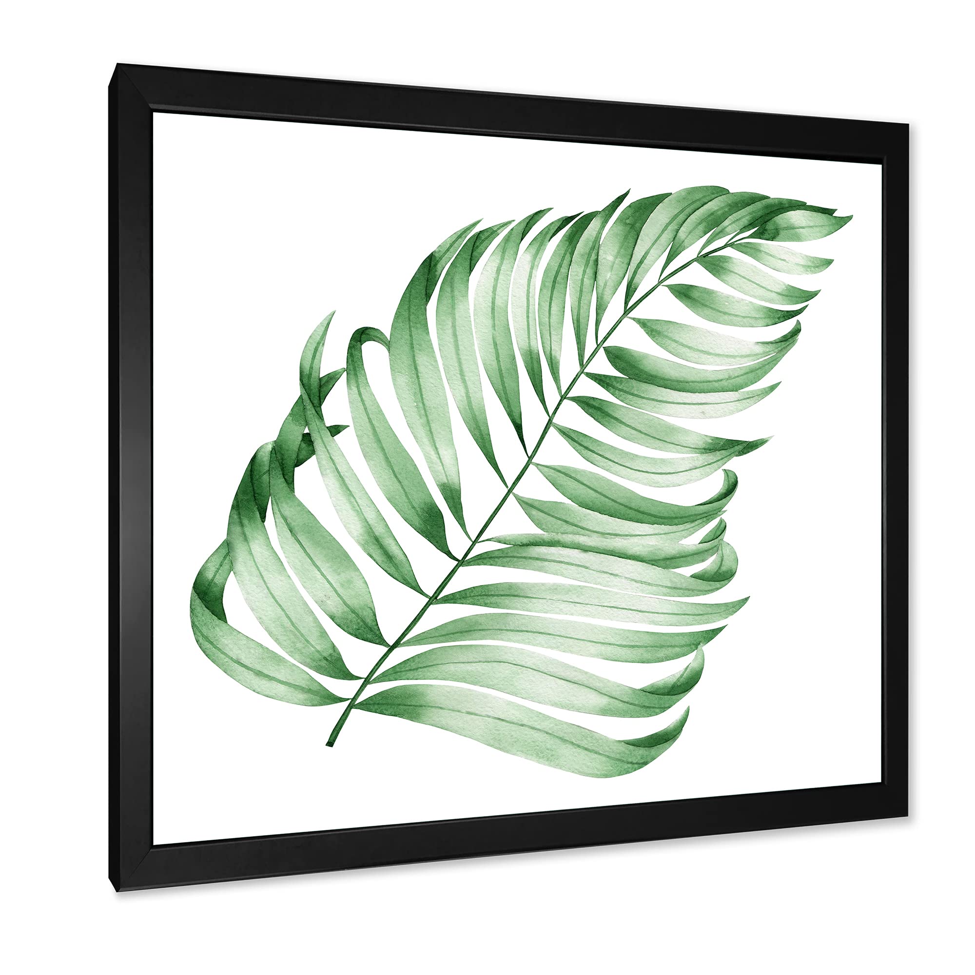 Farmhouse Framed Wall Art - Tropical Monstera Leaf Design II - Perfect for Living Room, Bedroom & Home Decor
