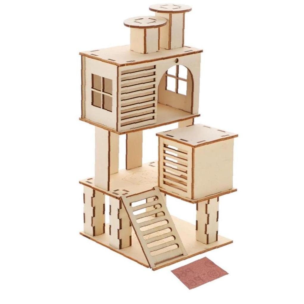 Hamster Cage with Ladder & Slide - Fun Pet Habitat for Playtime