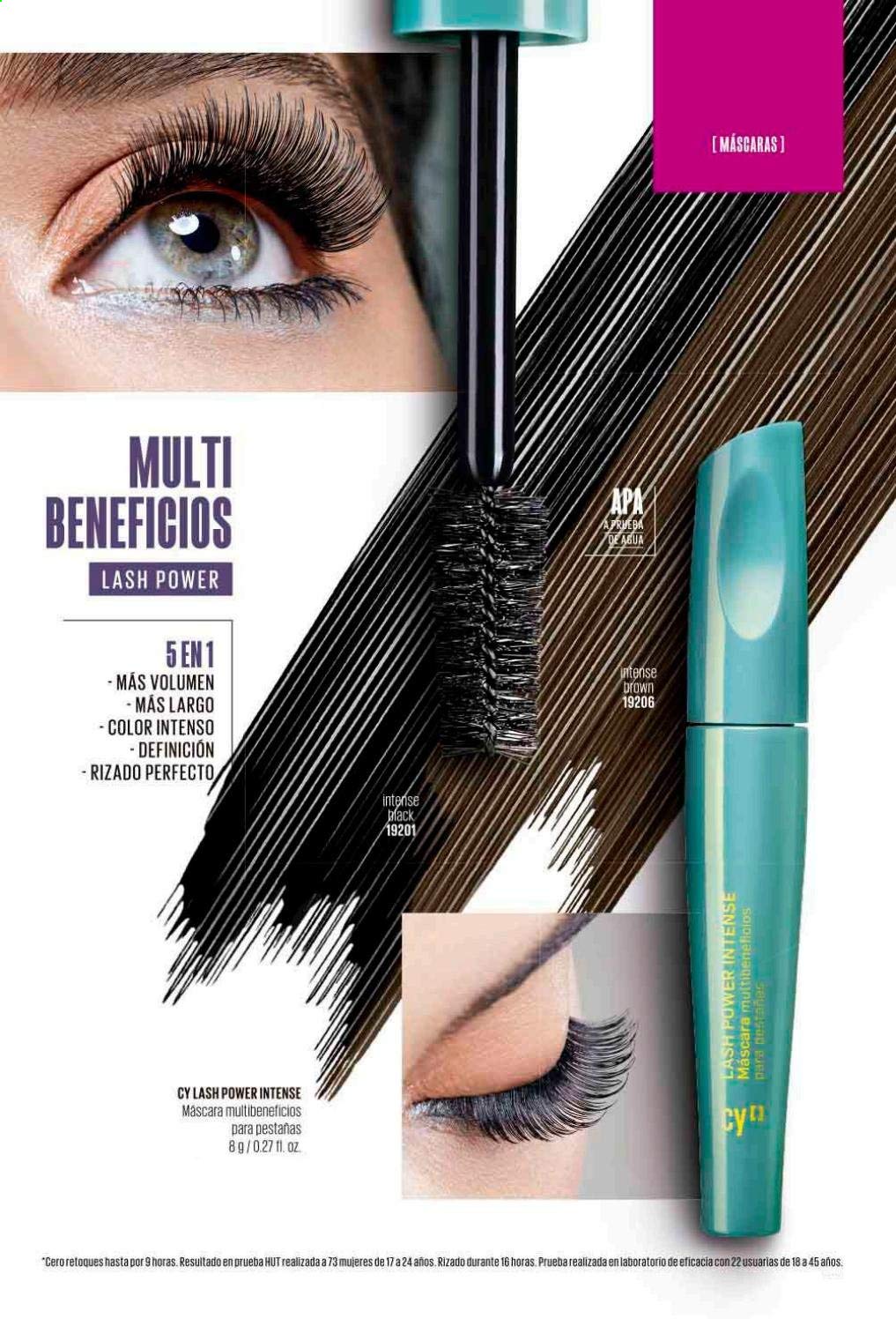 Cyzone Cy Lash Power Intense Mascara - Waterproof Volumizing & Lengthening Mascara in Intense Brown | Multi-Benefit Formula for Bold Lashes | Perfect for Daily Wear, Special Occasions & Photography