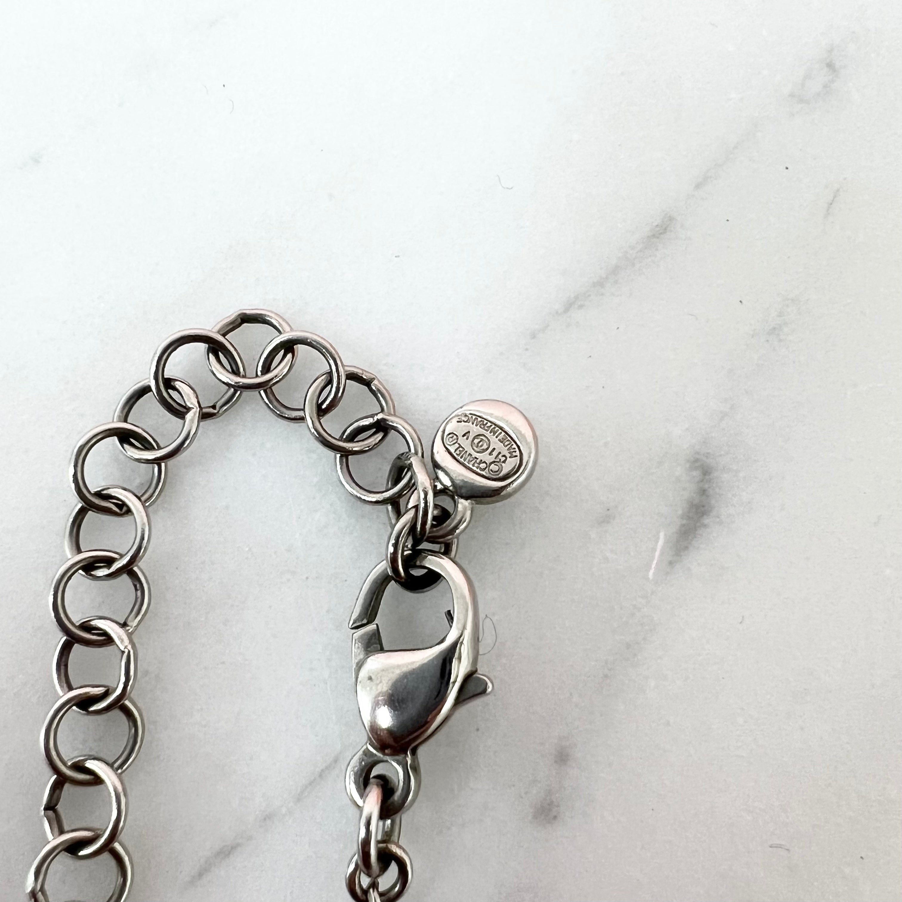 Chanel Crystal CC Logo Pendant Necklace - Elegant Costume Jewelry for Women | Perfect for Parties, Weddings & Special Occasions