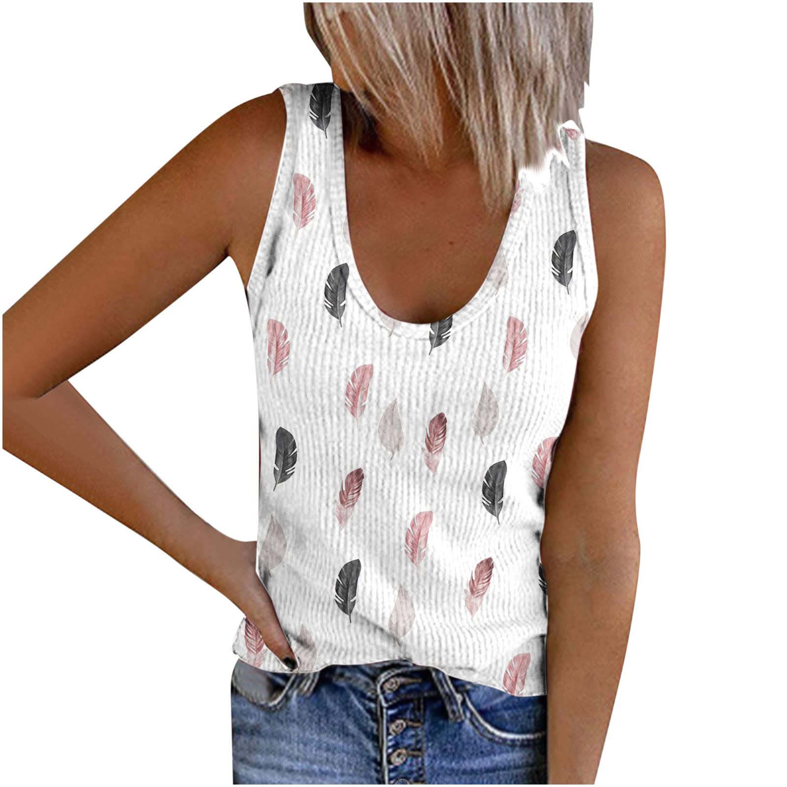 Women's Vintage Graphic Tank Tops - Casual Sleeveless Summer Blouses & Tunic Tees for Women | Perfect for Beach Outings, Music Festivals, and Everyday Casual Wear