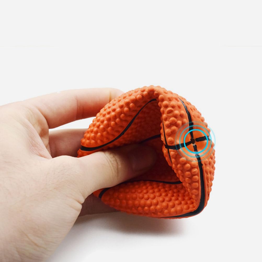 Durable Squeaky Basketball Dog Chew Toy - Interactive Pet Molar Toy for Teeth Cleaning & Playtime - Perfect for Fetch, Training & Indoor/Outdoor Play