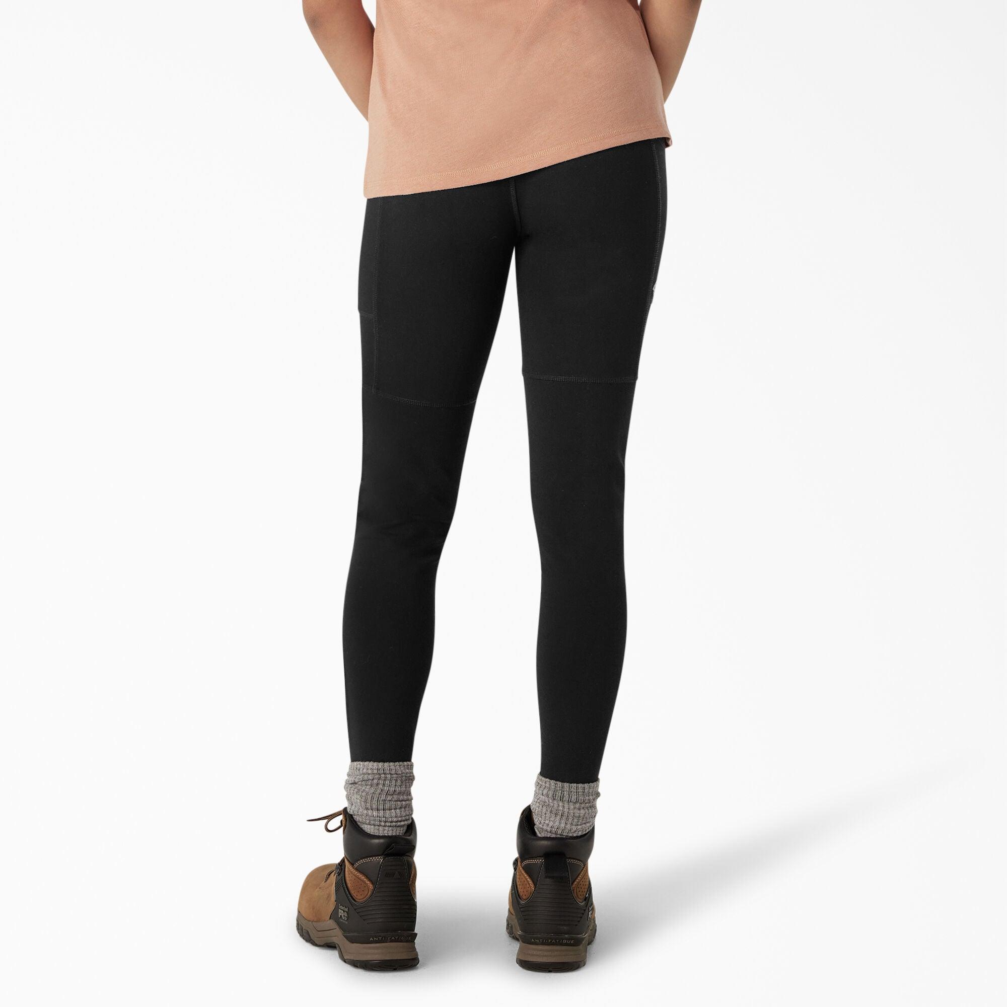 Women's High Waist Utility Leggings with Pockets - Stretchy Workout Yoga Pants for Running, Gym & Everyday Wear - Black