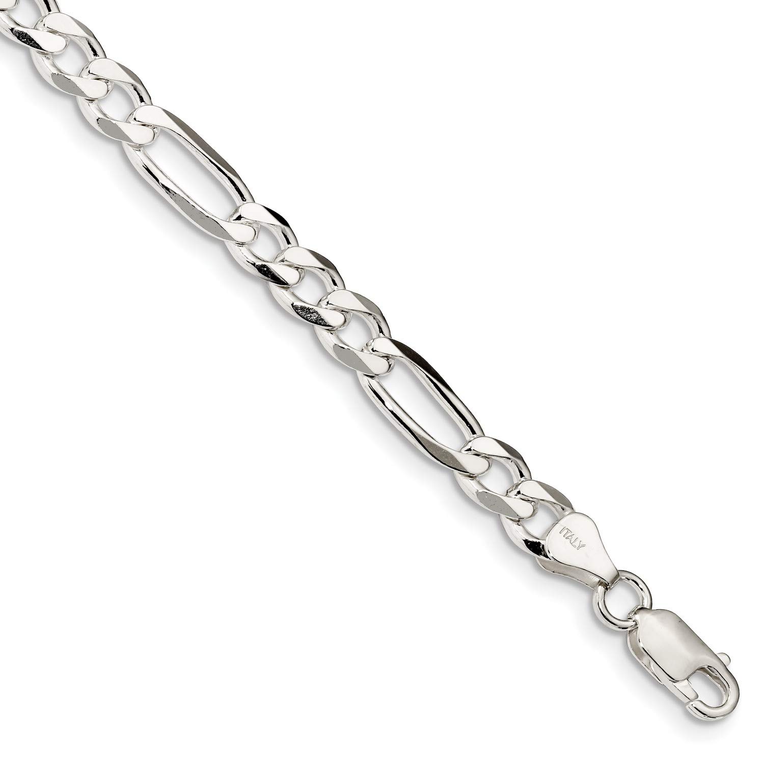 925 Sterling Silver Figaro Chain Necklace, Bracelet or Anklet - Dainty Jewelry for Women & Men - Perfect for Everyday Wear, Gifts & Special Occasions