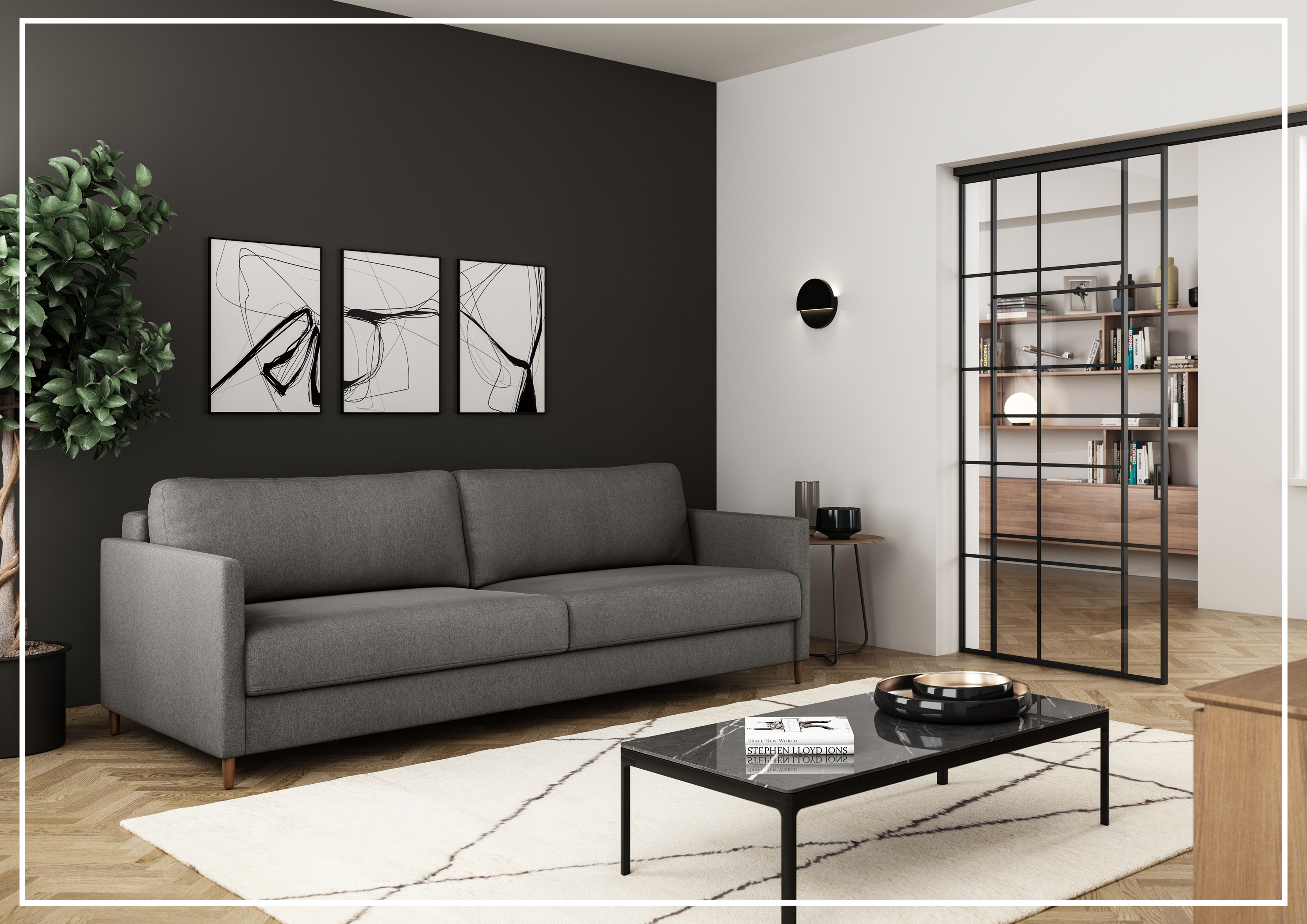 Luonto Elfin Fabric Sleeper Sofa with Nest Mechanism - Convertible 3-in-1 Space Saving Sofa Bed for Small Apartments, Guest Rooms & Home Offices | Perfect for Overnight Guests, Studio Living & Multi-Functional Spaces