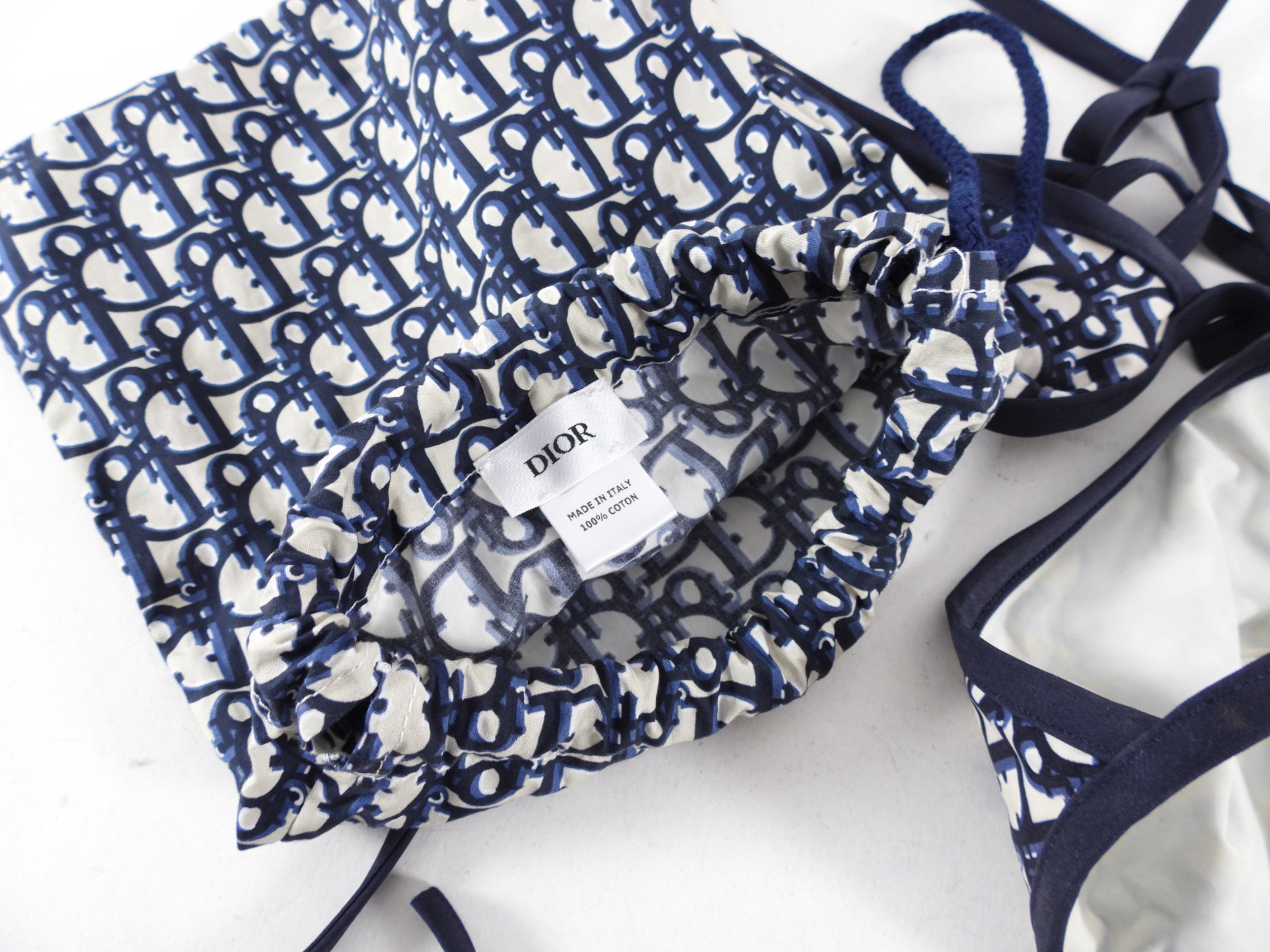 Christian Dior Navy Oblique Bikini Set - Luxury Swimwear for Women | Beach & Pool Vacation Essentials