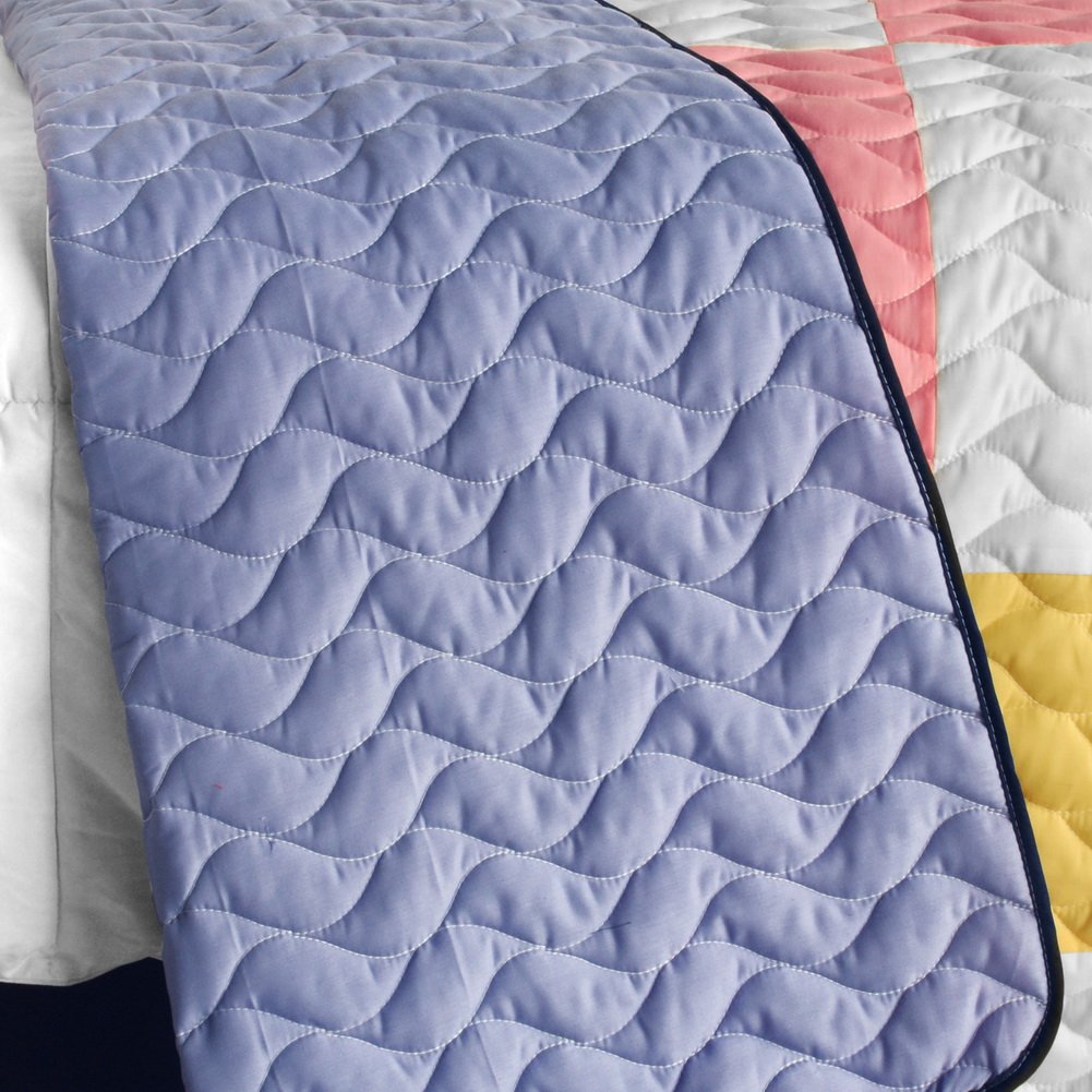Joy of Love 3-Piece Vermicelli Quilted Patchwork Bedding Set - Full/Queen Size - Cozy & Stylish for Bedroom Decor