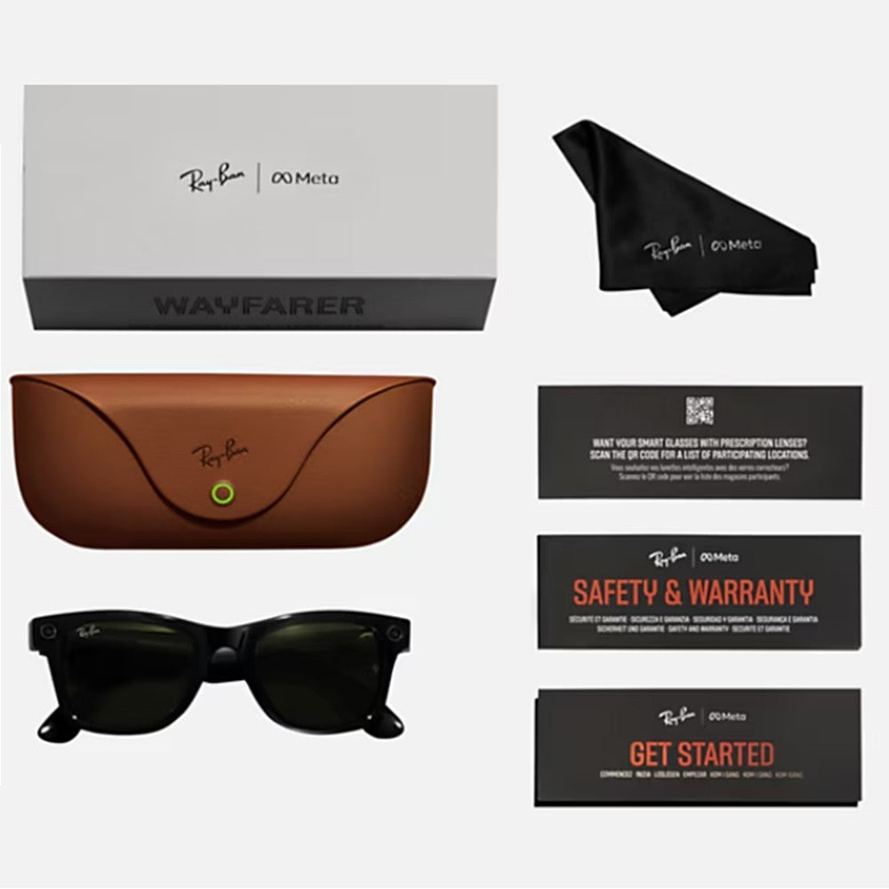 Ray Ban Meta Smart Glasses - Wayfarer Style Matte Black Frame with Polarized Graphite Lenses for Men & Women | Hands-Free Calls, Music & Photos | Perfect for Outdoor Activities, Travel & Tech Enthusiasts