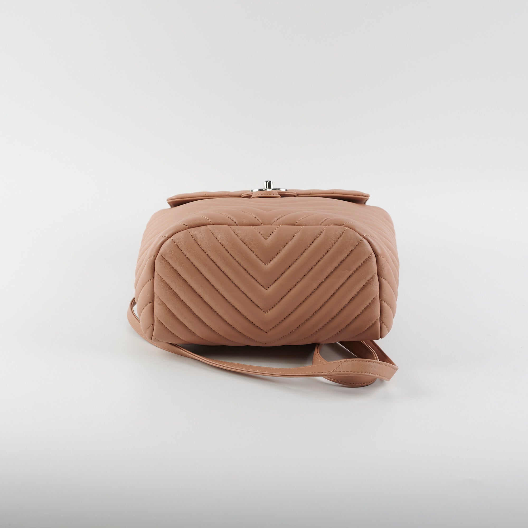 Chanel Calfskin Chevron Small Urban Spirit Backpack in Nude - Luxury Designer Backpack for Women, Perfect for Work, Travel & Everyday Use