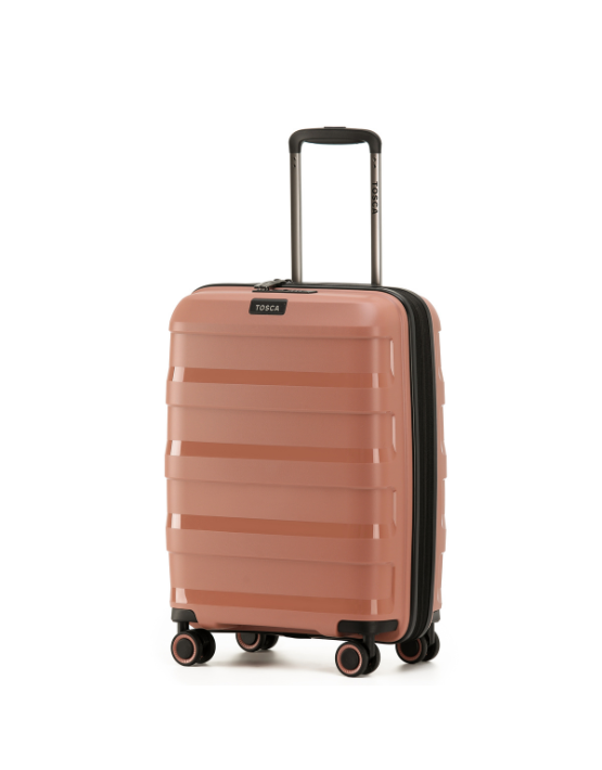 Tosca TCA200 20-Inch Small Comet Carry-On Suitcase in Mocha - Perfect for Weekend Getaways & Business Travel
