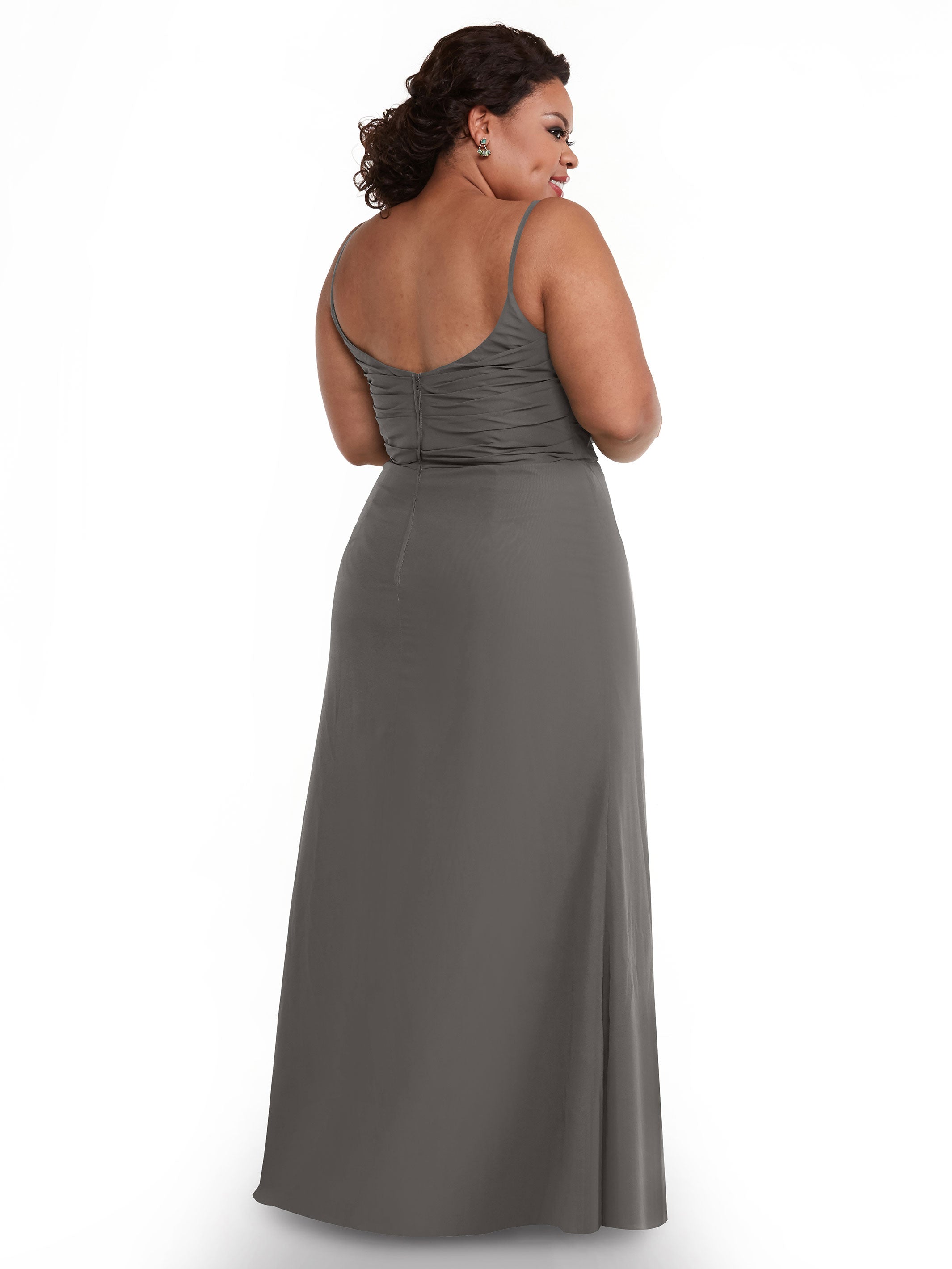 Elegant 80169 Chiffon Sheath Bridesmaid Dress with Pleated Bodice - Perfect for Weddings, Formal Events & Special Occasions