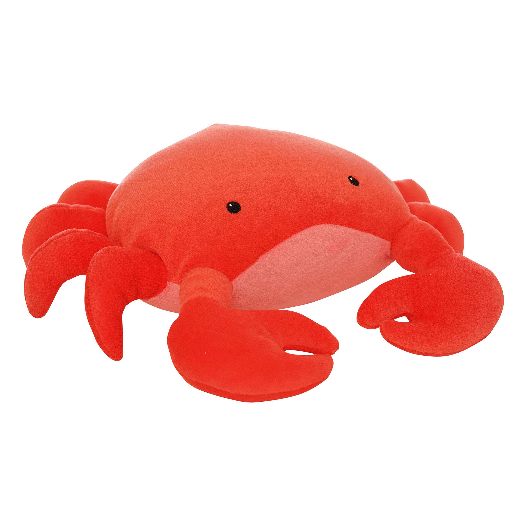 Crabby Abby Velveteen Stuffed Animal - Soft Plush Crab Toy, 12 Inches, Perfect for Kids' Bedtime, Nursery Decor & Ocean-Themed Gifts