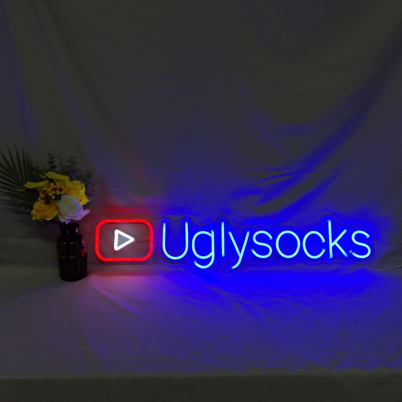 Custom Neon Signs for Game Room - Personalized Channel ID Sign Light for Twitch, Facebook & YouTube | Wall Decor & Birthday Gifts for Gamers | Perfect for Streaming Setup, Gaming Den & Man Cave Decor