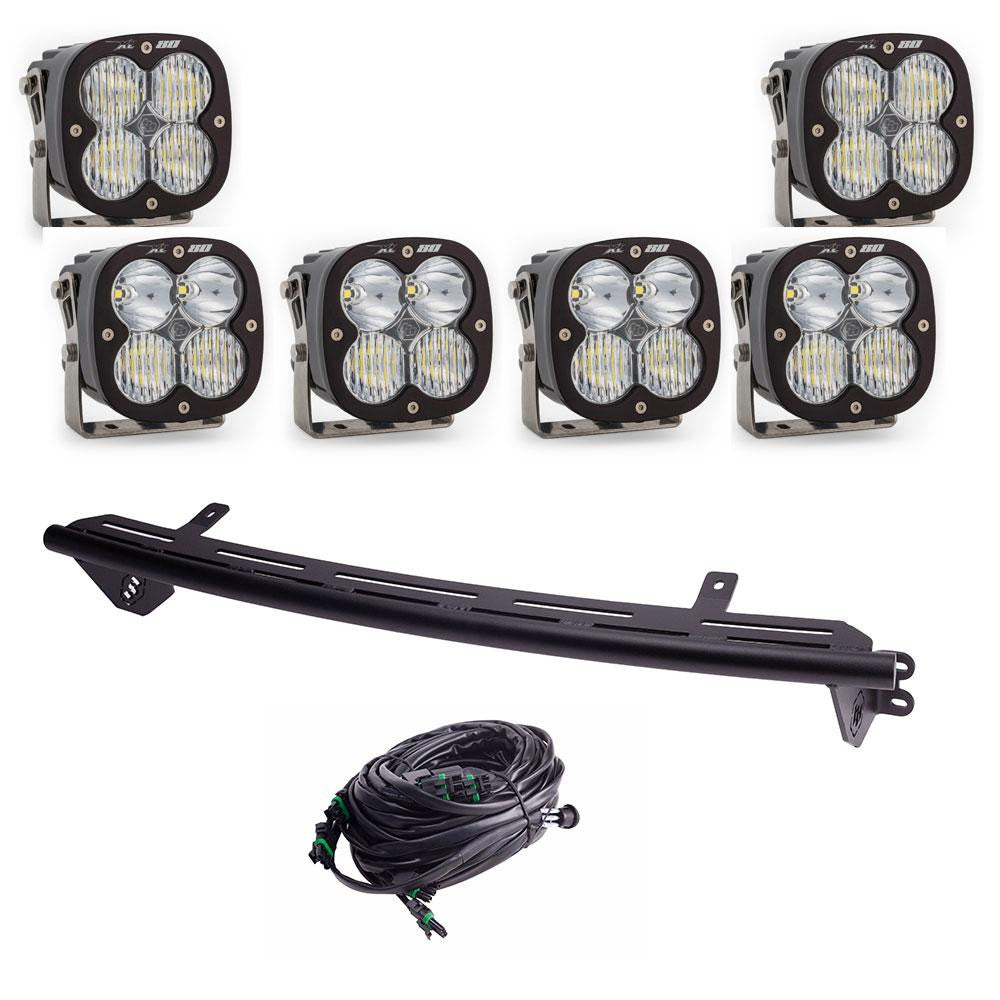 2023-2024 Ford F250 F350 Bull Bar with LED Light Kit - Heavy Duty Off-Road Grille Guard for Truck Protection & Adventure Driving