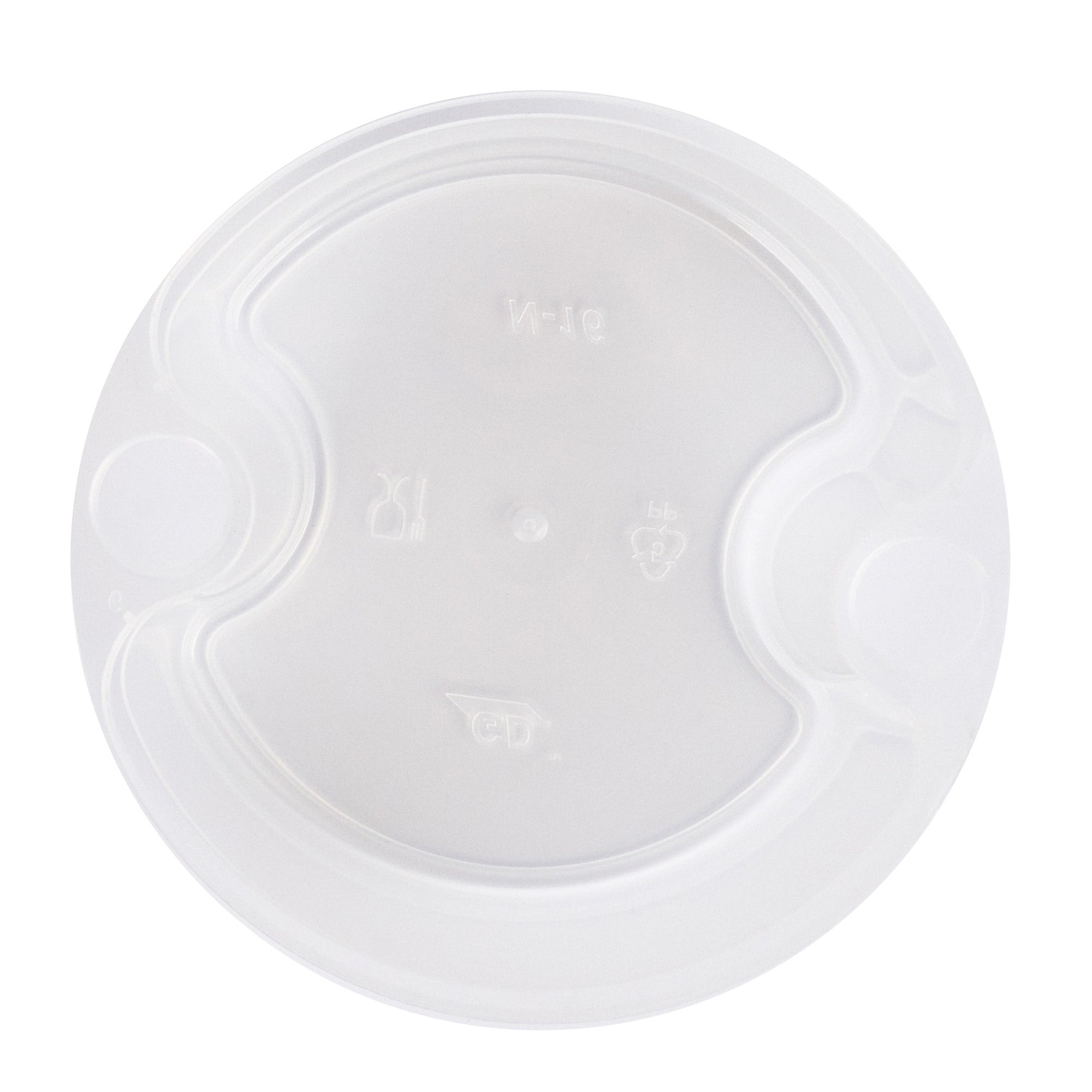 **16 oz Round Clear Plastic Soup Container Insert - Fits 32, 40 & 48 oz Containers, Microwave Safe, Bulk 100-Pack - Ideal for Takeout, Catering & Food Storage**