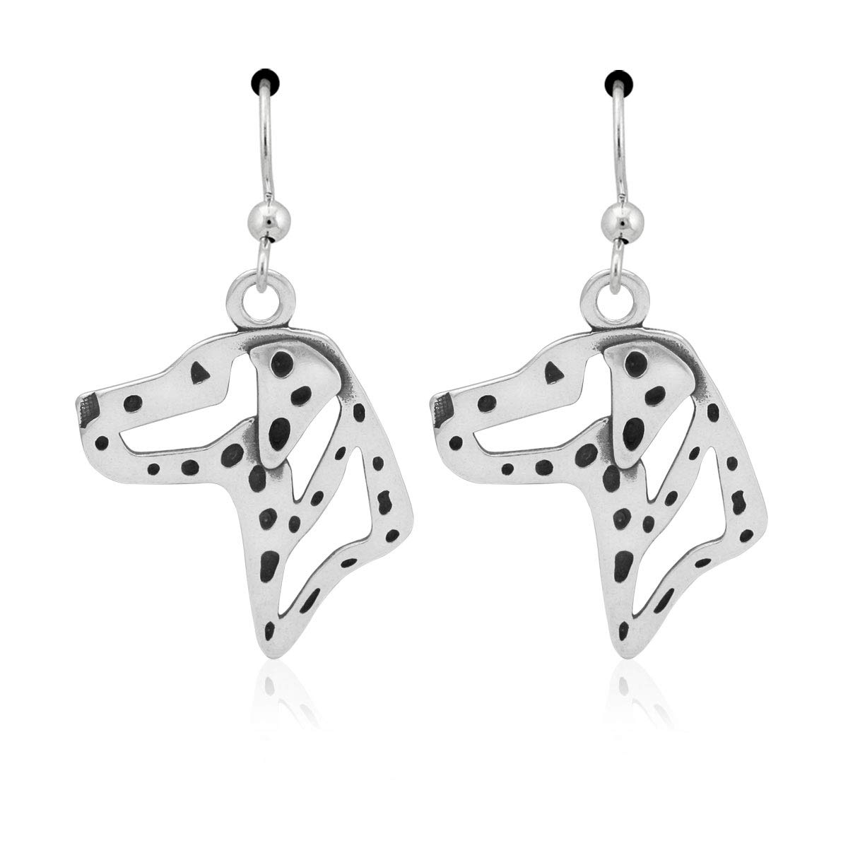 Sterling Silver Dalmatian Stud Earrings for Women - Hypoallergenic Pet Lover Jewelry - Perfect for Dog Lovers, Animal Themed Gifts, and Everyday Wear