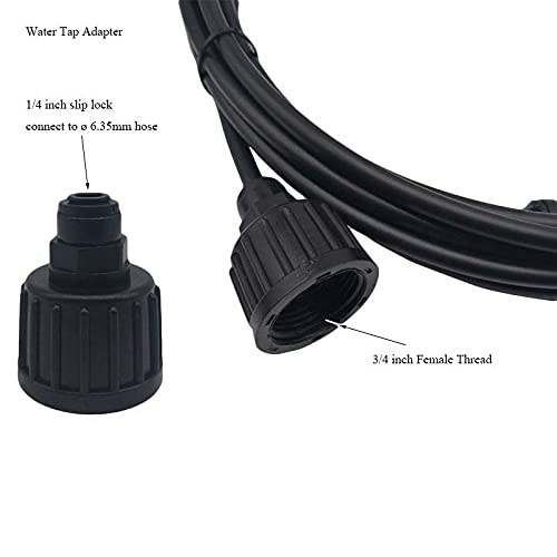 Outdoor Misting Cooling System - 18m White Water Fog Sprayer for Patio, Greenhouse, Garden | Plant Watering, Irrigation & Cooling Solution for Hot Weather