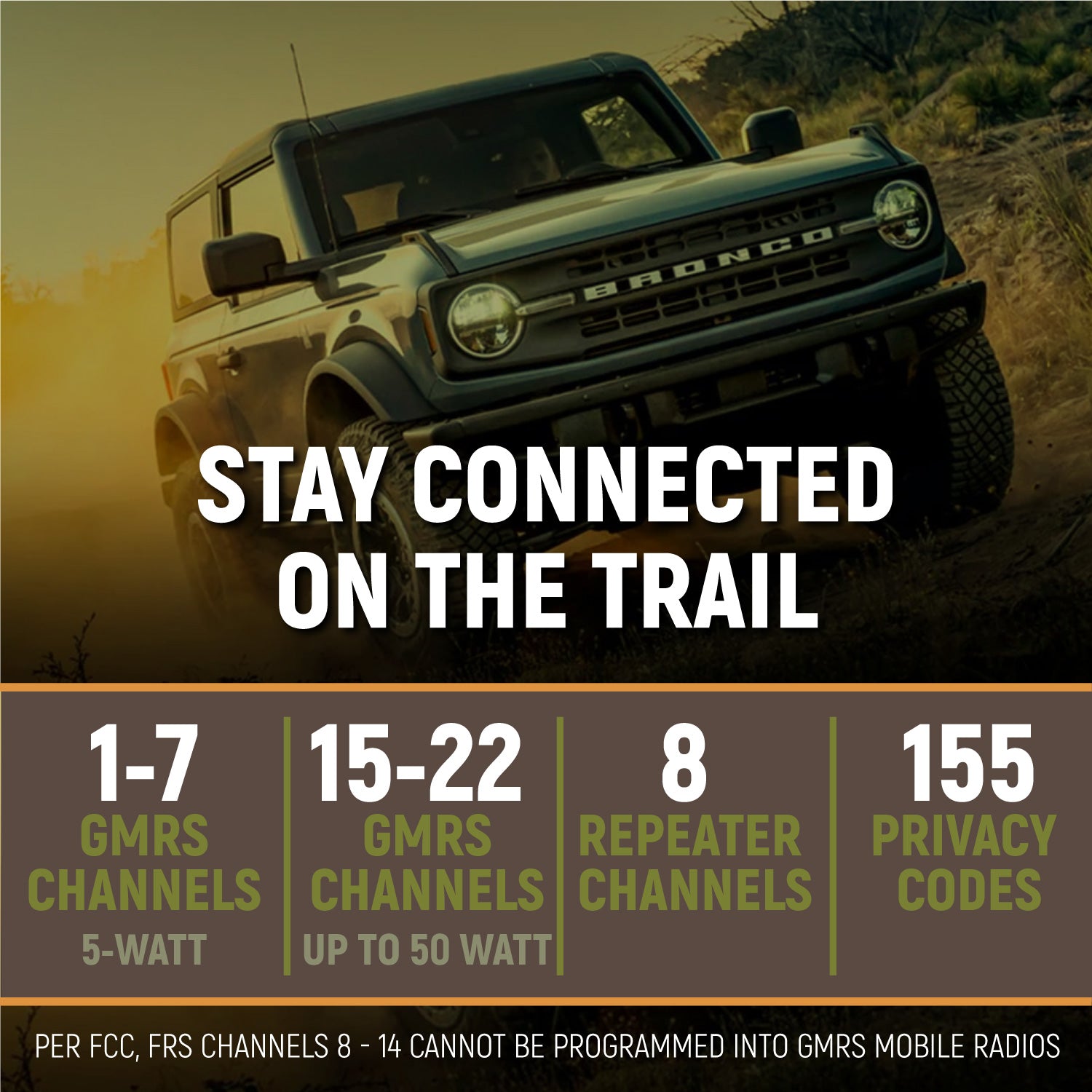 Rambler G4 GMRS Mobile Radio Kit with Antenna - Long Range Two-Way Communication for Off-Roading, Camping & Emergency Preparedness