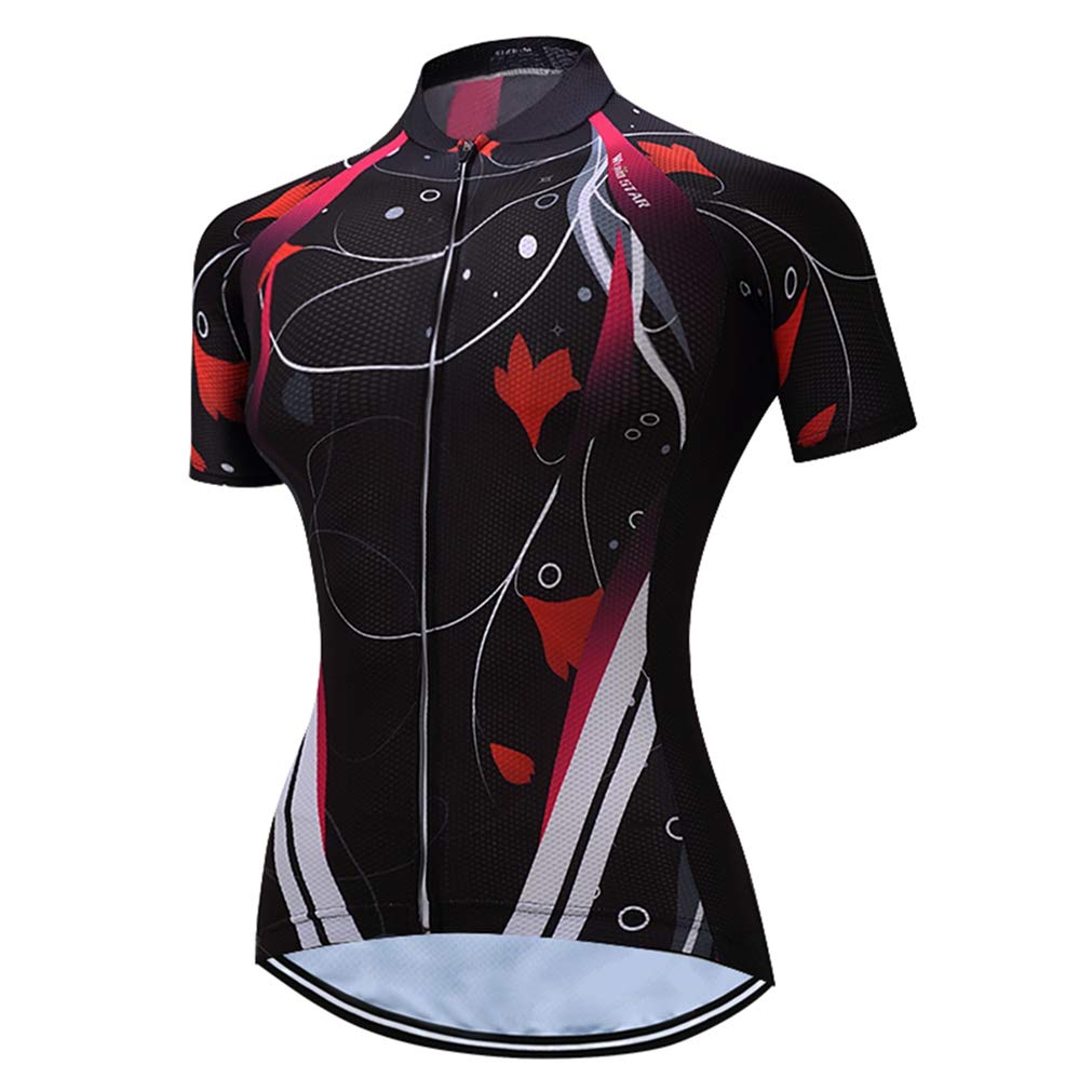 Women's Cycling Jersey - Short Sleeve Bike Shirt for Mountain & Road Biking | Breathable & Moisture-Wicking MTB Top for Outdoor Cycling & Training
