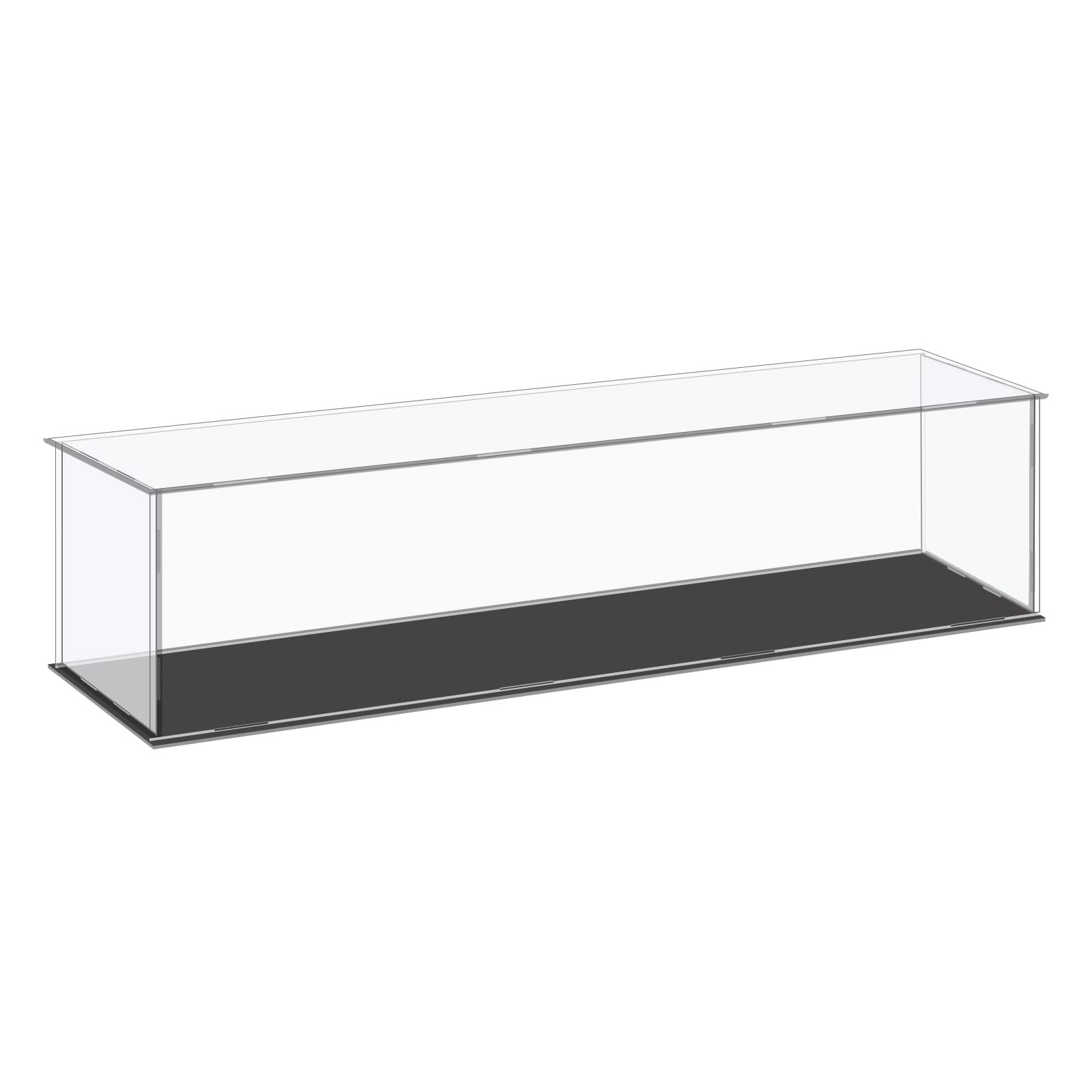 Meccanity 16.1x4.3x4.1 Inch Clear Acrylic Display Case - Dustproof Plastic Storage Box for Collectibles, Action Figures & Miniatures | Perfect for Home Decor, Toy Collections & Retail Showcase