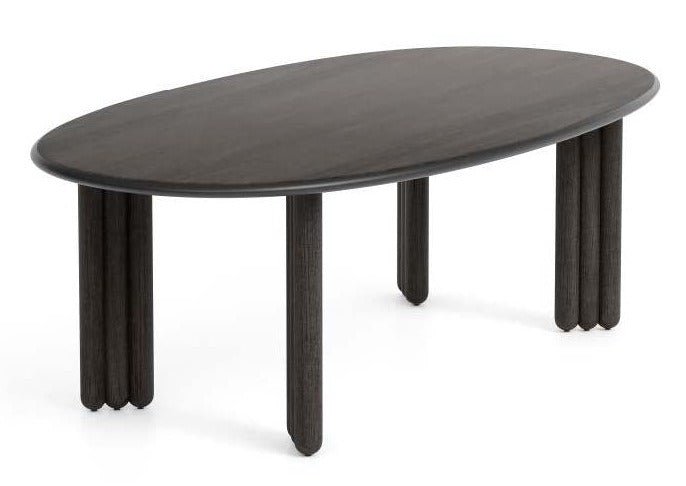 Noom Flock Ellipse Dining Table - Modern Oval Wooden Table for Kitchen, Dining Room & Small Spaces | Perfect for Family Gatherings & Dinner Parties