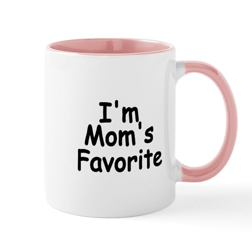 White/Pink Inside - Im Moms Favorite Mugs