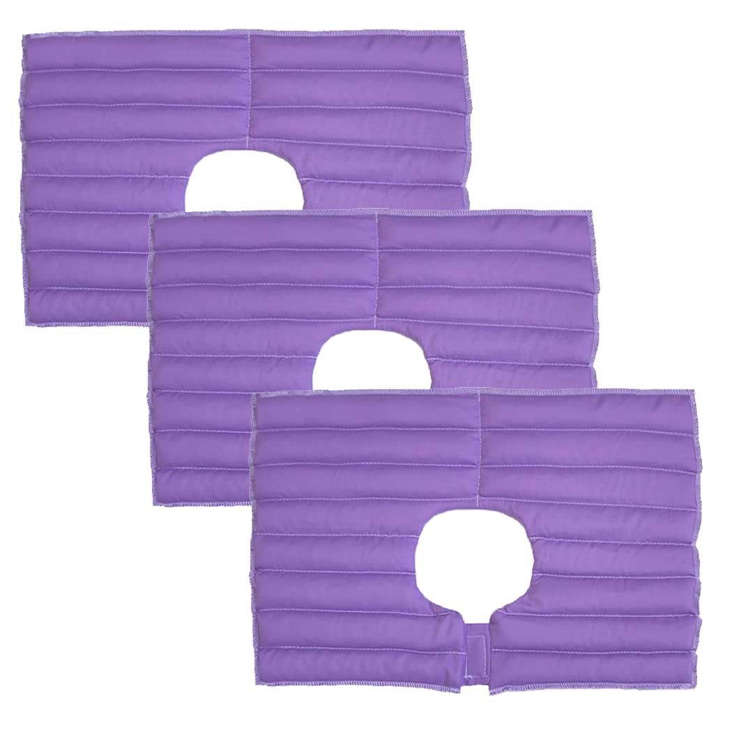 Microwavable Heating Pad for Shoulders & Back - Large Portable Shoulder Warmer for Muscle, Joint & Tension Relief - 3 Pack Purple Heating Pads - Perfect for Home, Office & Travel Use
