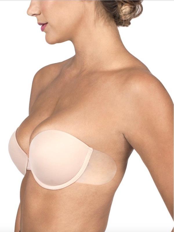 Go Bare Backless Strapless Bra - Invisible Adhesive Bra for Women, Perfect for Backless Dresses, Wedding Gowns & Formal Wear