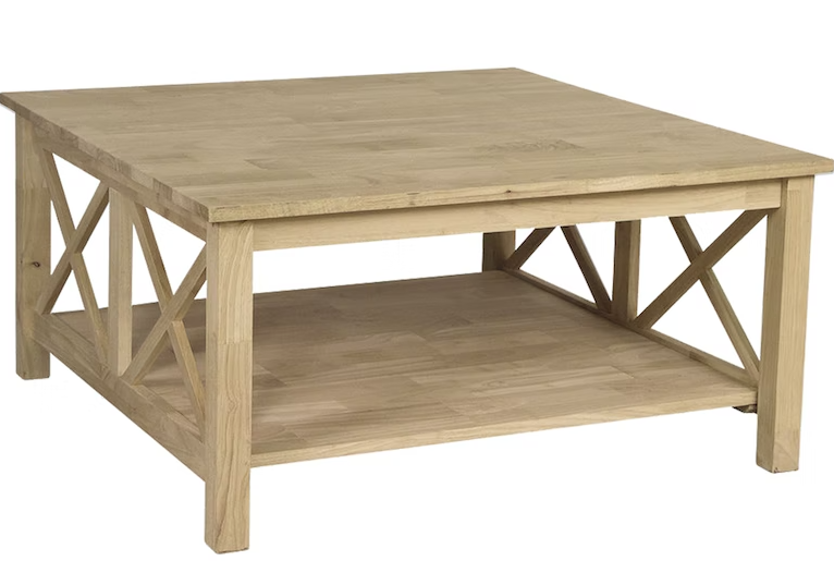 Modern Hampton Square Coffee Table - Stylish & Durable Living Room Centerpiece for Home Decor