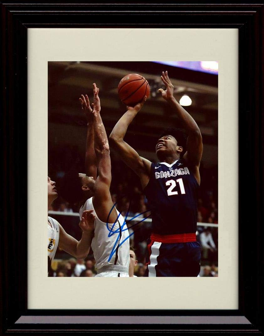 Framed Rui Hachimura Autographed Replica Print - The Shot - Gonzaga Bulldogs Basketball Memorabilia - Perfect for Home, Office, or Sports Fan Cave Decor