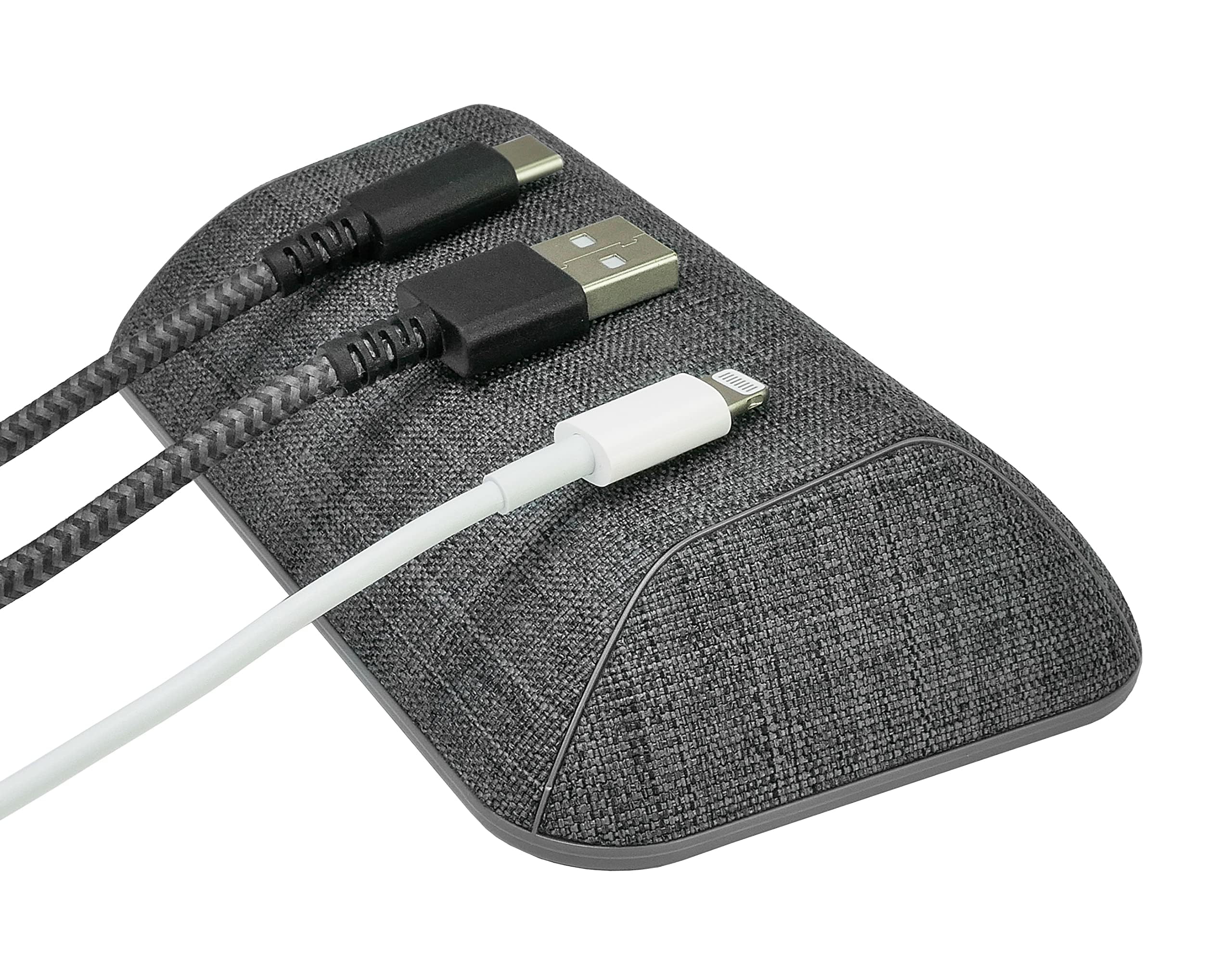 Smartish Magnetic Cord Holder - Strong Magnet Cable Organizer for iPhone Charger, USB Cables & Headphones - Desktop, Nightstand & Car Use - Holds 6 Cables - No. 2 Pencil Gray - Perfect for Home Office & Travel Accessories