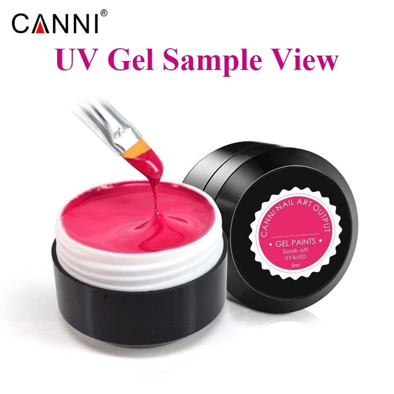 CANNI 5ml UV Gel Nail Polish - Soak Off Gel Paint for Nail Art, Solid Colors Gel Lacquer with Long Lasting Shine (Color 621) - Perfect for Salon, Home Manicures & Nail Extensions