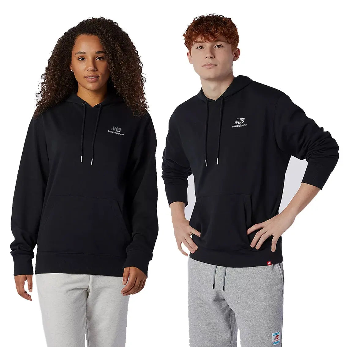 Unisex New Balance Essential Embroidered Hoodie - Black | Comfortable & Stylish Pullover Sweatshirt for Men & Women | Perfect for Gym, Running & Casual Wear