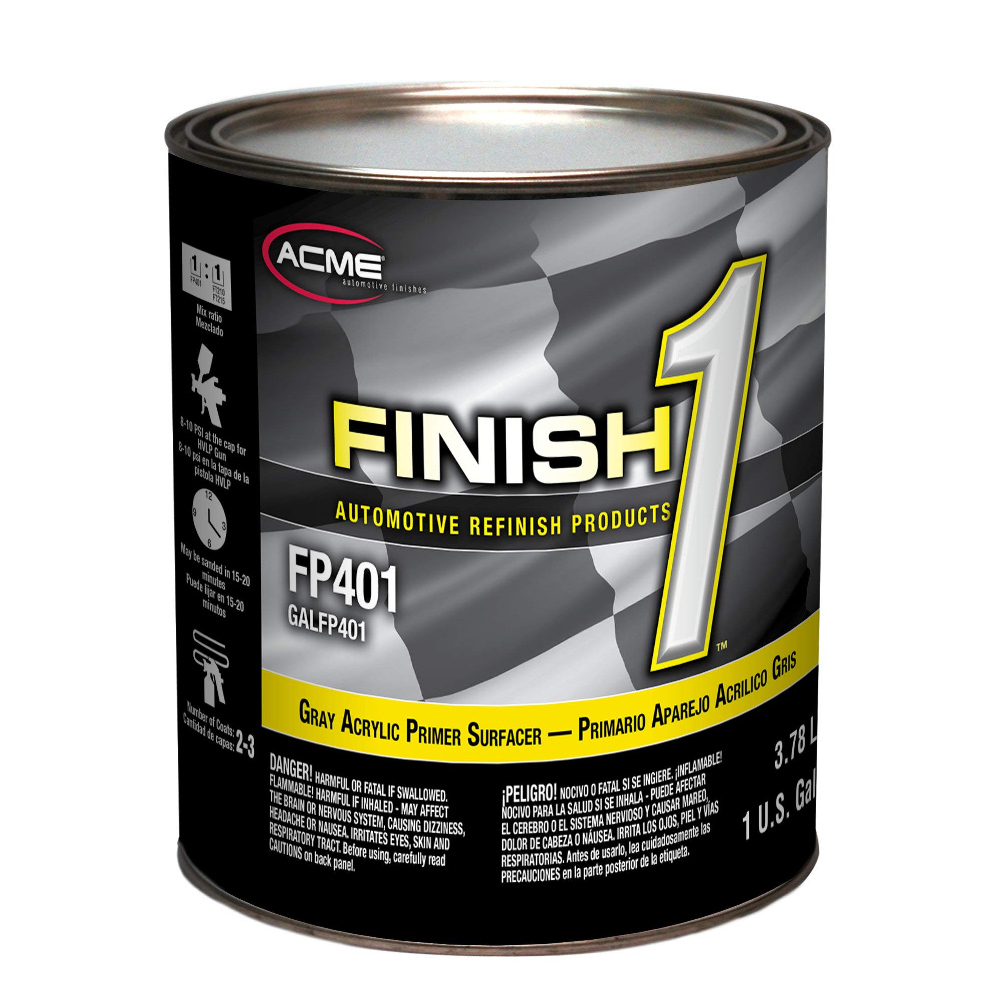 Sherwin Williams FP401 Gray Acrylic Primer Surfacer - Professional Auto Paint Restoration Supplies for Cars, Trucks & Motorcycles - Perfect for Rust Repair & Surface Preparation Before Painting