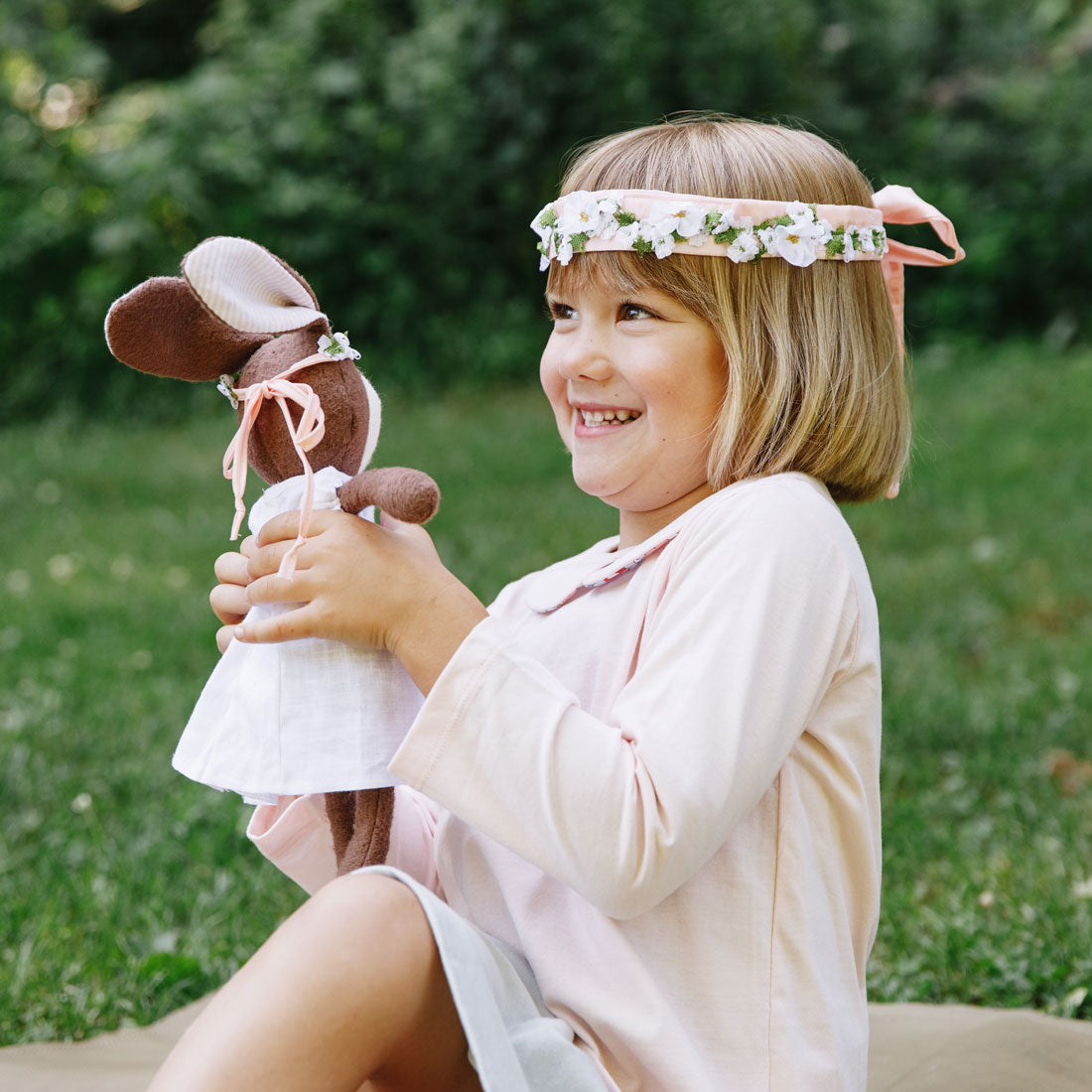 Kids Flower Crown Headband - Floral Hair Accessories for Girls, Birthday Party, Photo Shoot & Dress Up - Perfect for Spring, Summer & Festivals