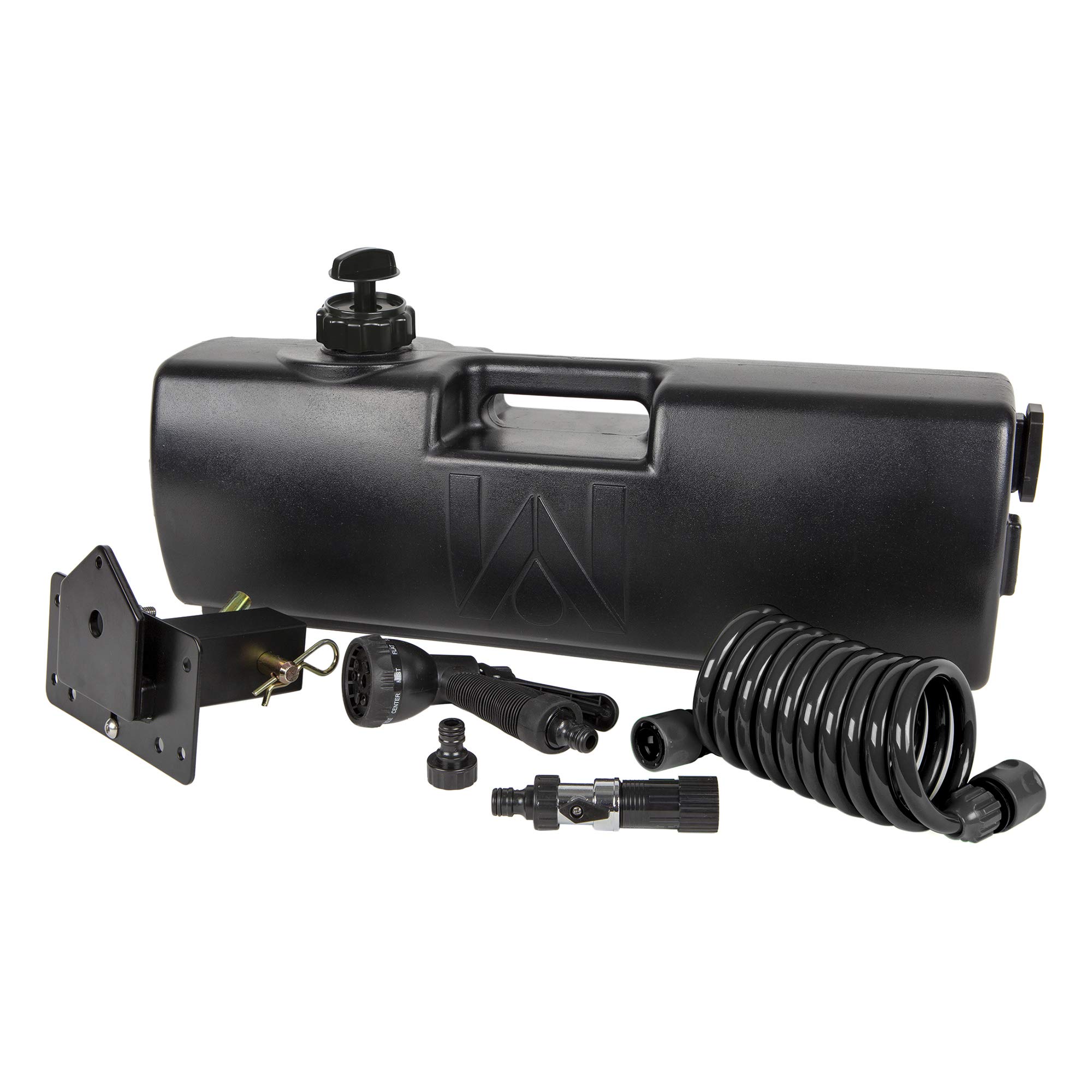 WaterPORT 4.0 Gallon Self-Pressurized Water Tank - Portable Camping Shower System, Truck & Off-Road Vehicle Water Storage (Bumper/Bed Mount) - Perfect for Outdoor Adventures, RV Trips & Emergency Water Supply