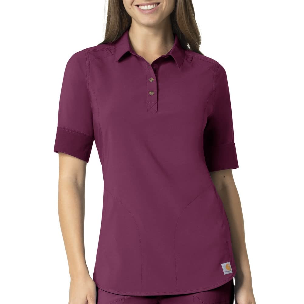 Carhartt Women's Open Placket Convertible Sleeve Top - Durable Work Shirt for Women, Casual & Outdoor Activities, Perfect for Hiking, Camping, and Everyday Wear