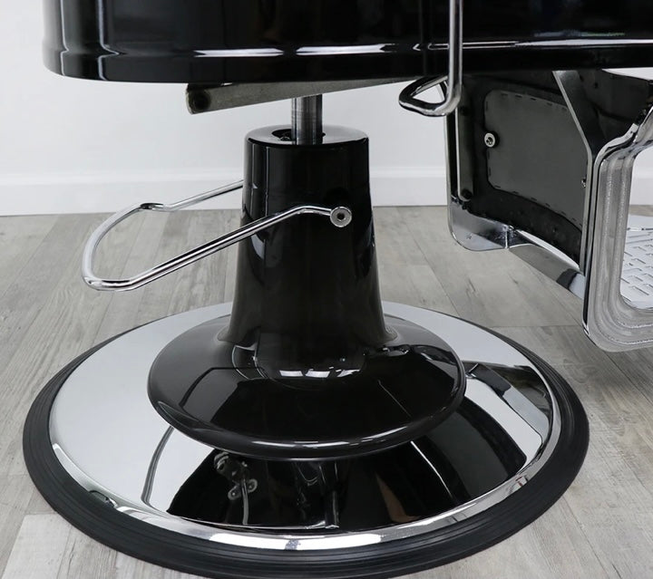 Professional Barber Chair for Salon & Home Use - Heavy Duty Hydraulic Styling Chair with Adjustable Height & Footrest - Perfect for Barbershops, Salons & Personal Grooming