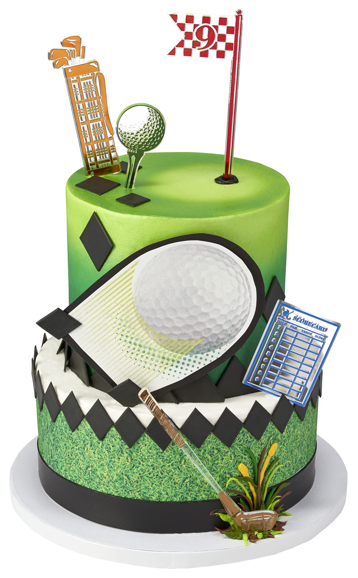 Decopac Golf Cake Topper Kit - 5 Piece Plastic Cake Decorations for Birthday, Father's Day, Dad Gifts | Perfect for Golf-Themed Parties, Retirement Cakes & Sports Celebrations